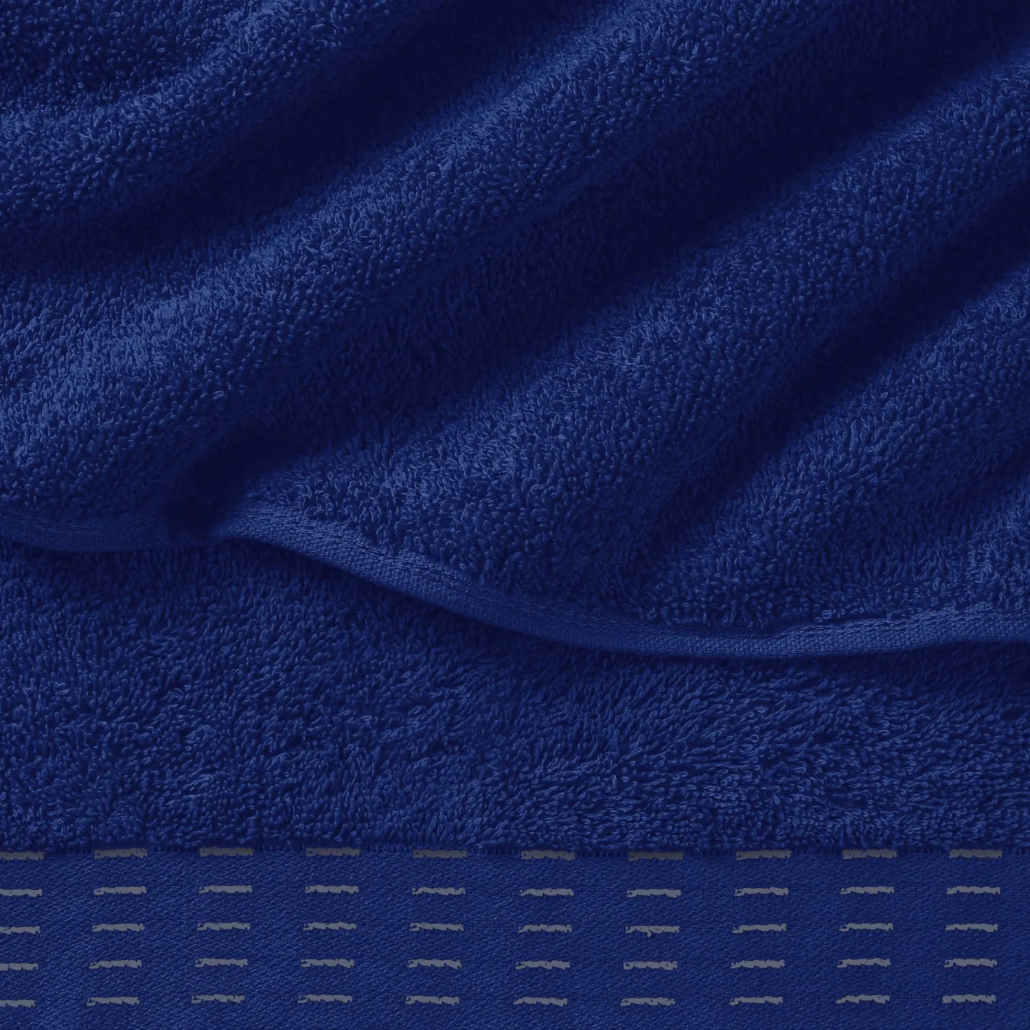 Ultra Soft 6 Pack Cotton Towel Set, Contains 2 Bath Towels 28x55 inch, 2 Hand Towels 16x24 inch & 2 Wash Coths 12x12 inch, Ideal Everyday use, Compact & Lightweight - Navy Blue