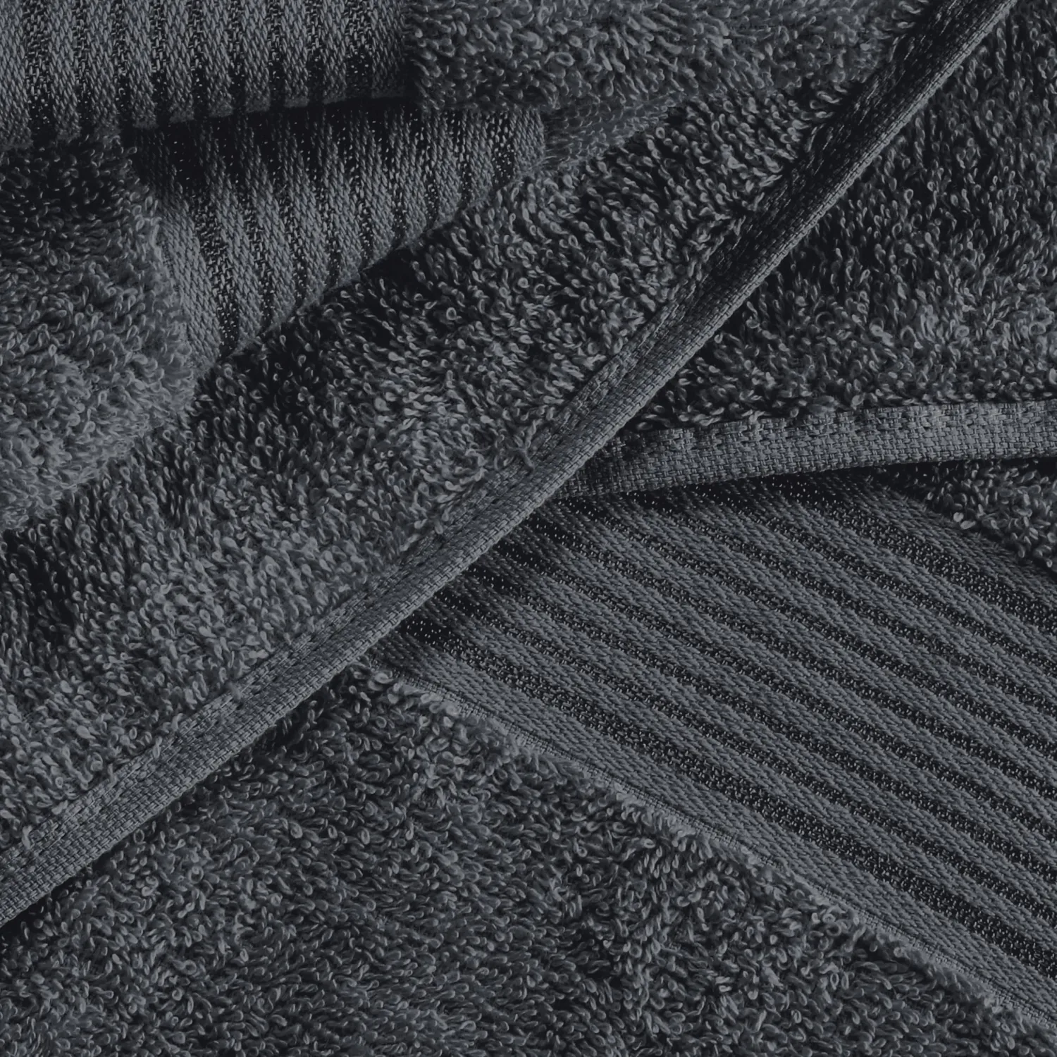 Belizzi Home Ultra Soft Cotton 6 -Piece Hand Towel Set 16x24, Ideal for use in Bathroom, Kitchen, Gym, Spa - Compact, Eco-Friendly, Lightweight - Multi Purpose Hand Towels - Charcoal Grey