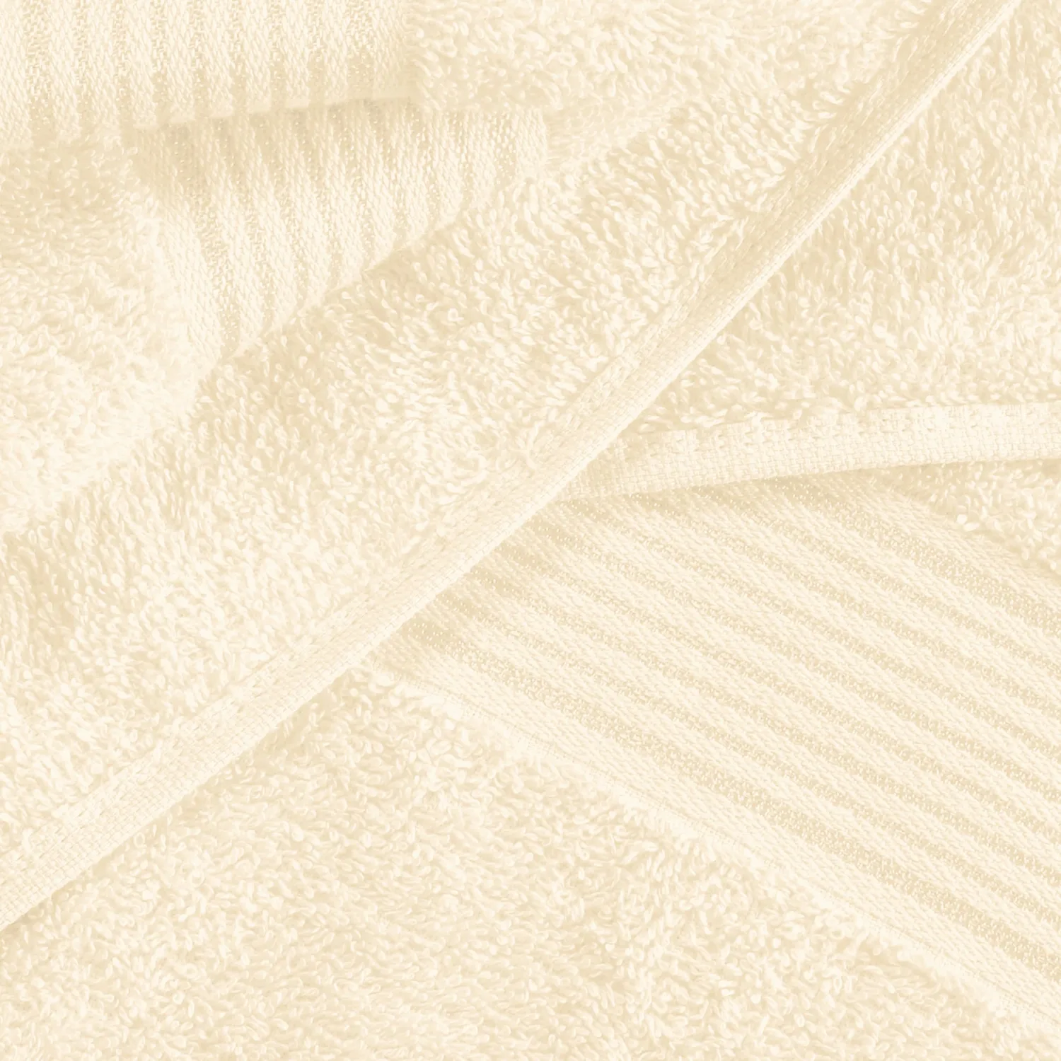 Belizzi Home Ultra Soft Cotton 6 -Piece Hand Towel Set 16x24, Ideal for use in Bathroom, Kitchen, Gym, Spa - Compact, Eco-Friendly, Lightweight - Multi Purpose Hand Towels - Ivory