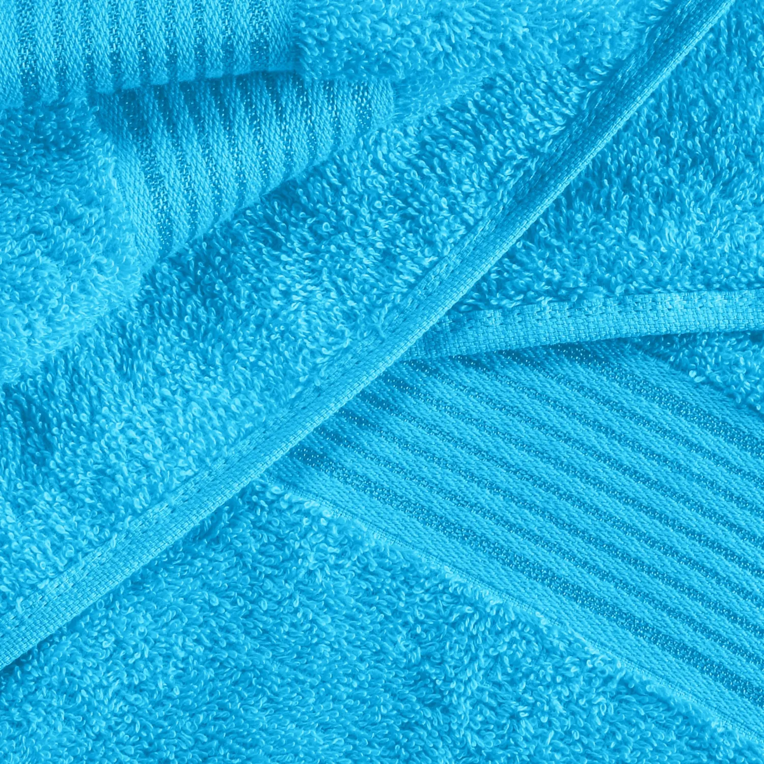 BELZZI Home Ultra Soft 4 Pack Oversized Bath Towel Set 27x54, Cotton Compact Bath Towels, Highly Absorbant Eco-Friendly Quickdry & Lightweight Towel, Ideal for Gym Travel Camp Pool - Turquoise Blue