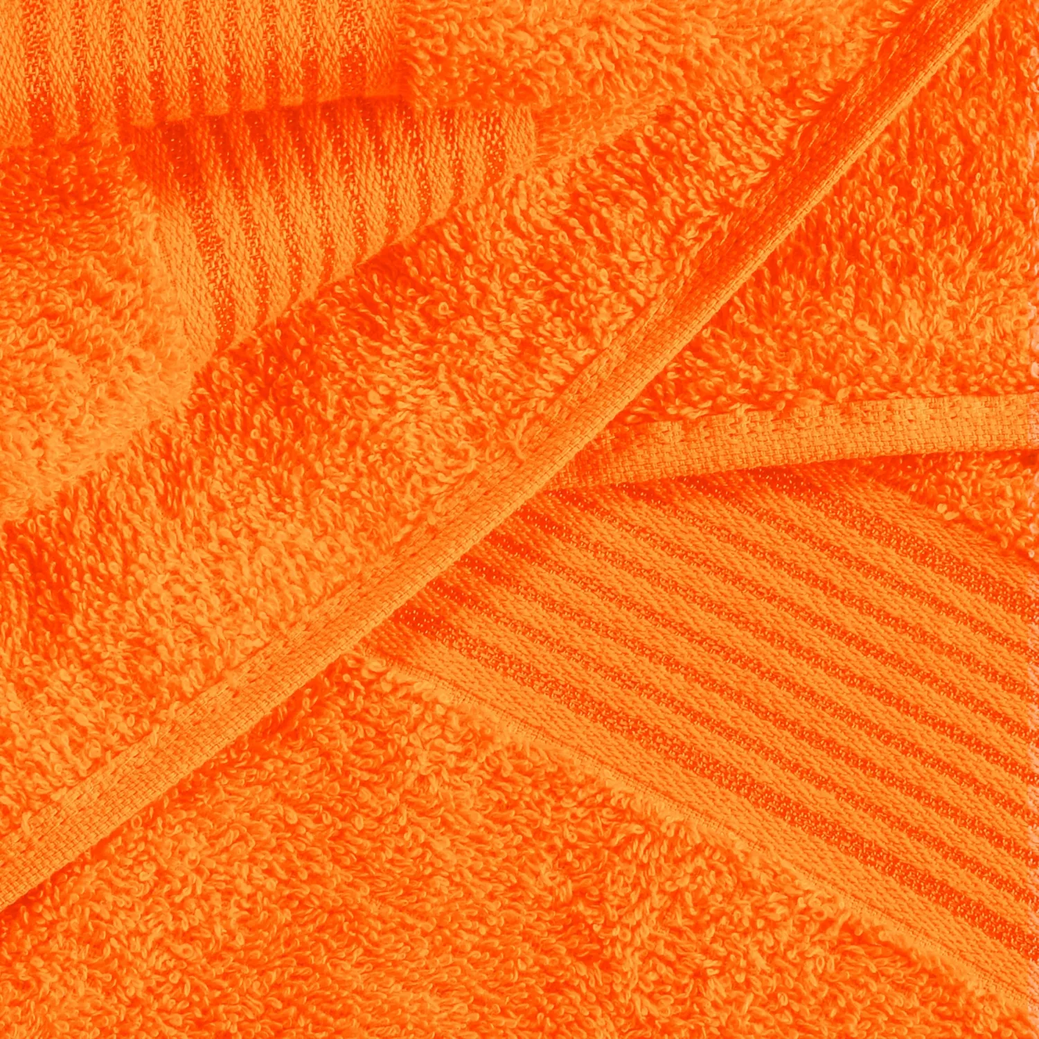 Belizzi Home Ultra Soft Cotton 6 -Piece Hand Towel Set 16x24, Ideal for use in Bathroom, Kitchen, Gym, Spa - Compact, Eco-Friendly, Lightweight - Multi Purpose Hand Towels - Orange