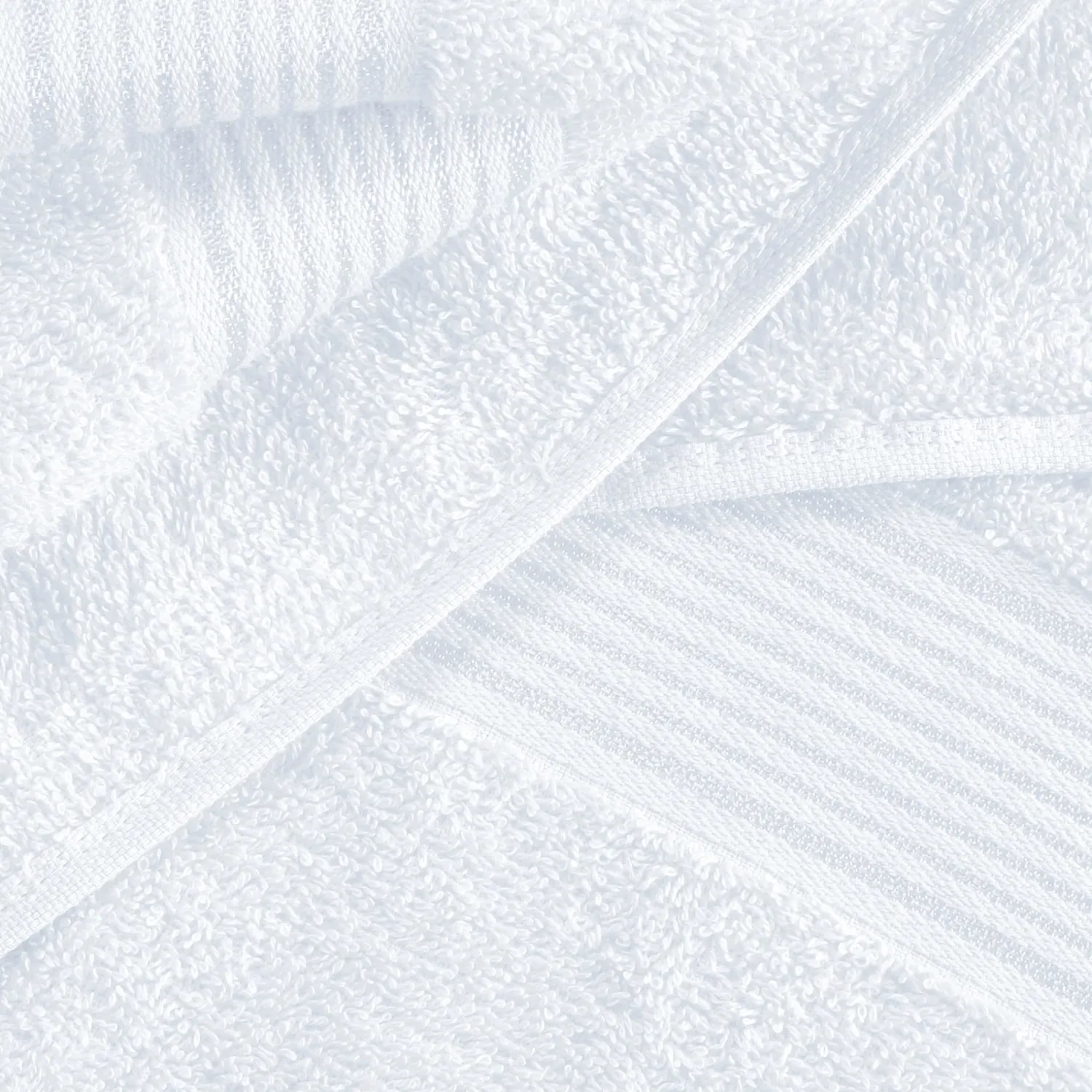 Belizzi Home Ultra Soft Cotton 6 -Piece Hand Towel Set 16x24, Ideal for use in Bathroom, Kitchen, Gym, Spa - Compact, Eco-Friendly, Lightweight - Multi Purpose Hand Towels - White