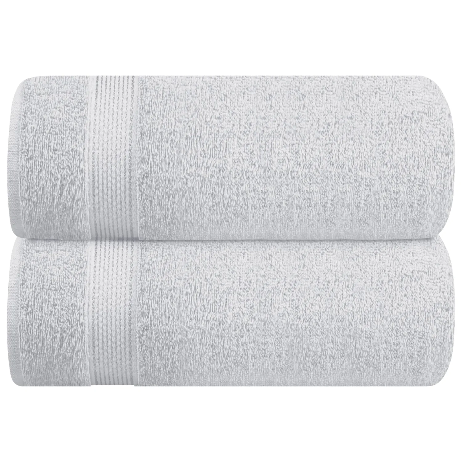 Belizzi Home Cotton 2 Pack Oversized Bath Sheet 35x70, Large Bath Sheet, Ultra Soft, Absorbent, Compact, Eco-Friendly, Recyclable, Quick Drying and Lightweight Towel - Light Grey