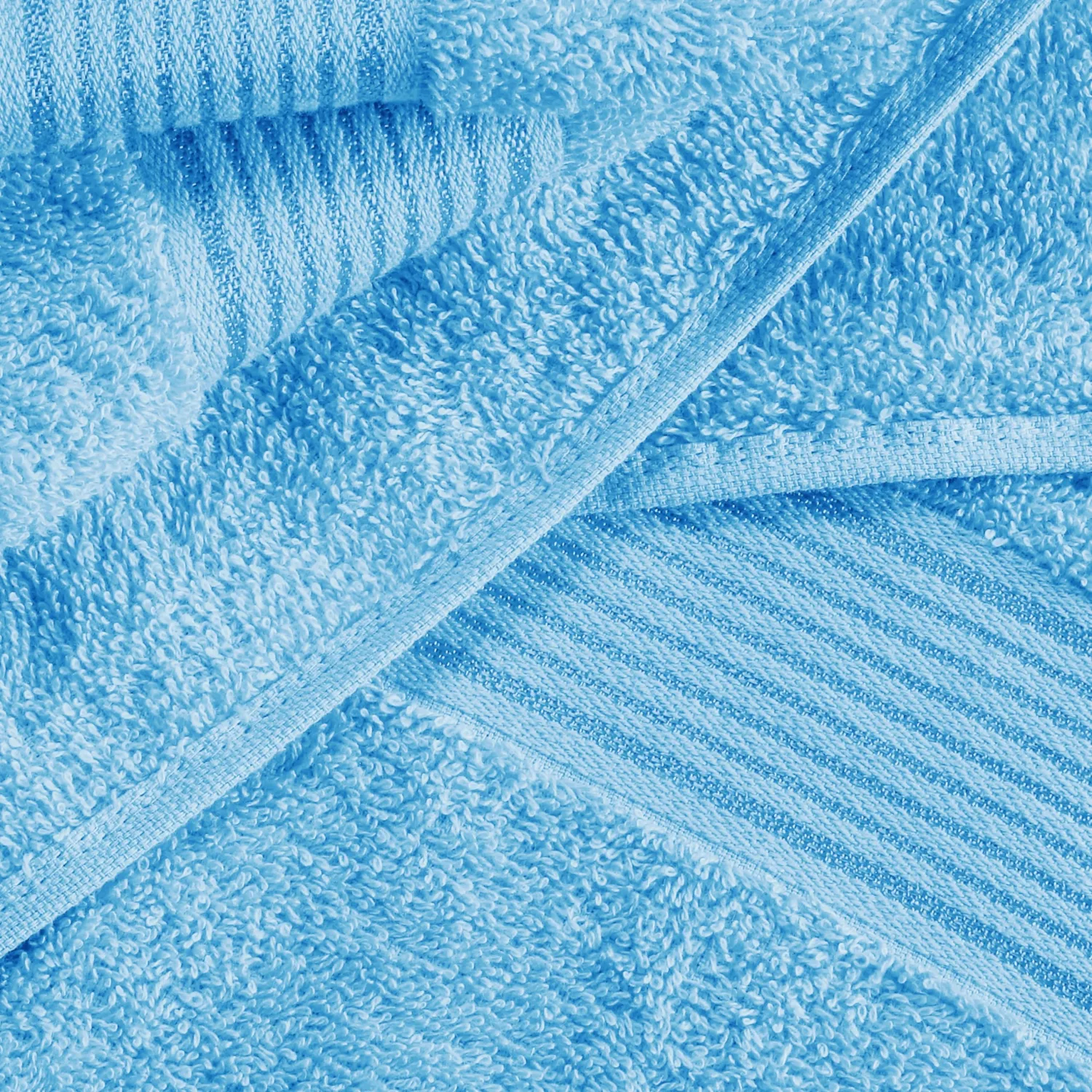 Belizzi Home Ultra Soft Cotton 6 -Piece Hand Towel Set 16x24, Ideal for use in Bathroom, Kitchen, Gym, Spa - Compact, Eco-Friendly, Lightweight - Multi Purpose Hand Towels - Sky Blue