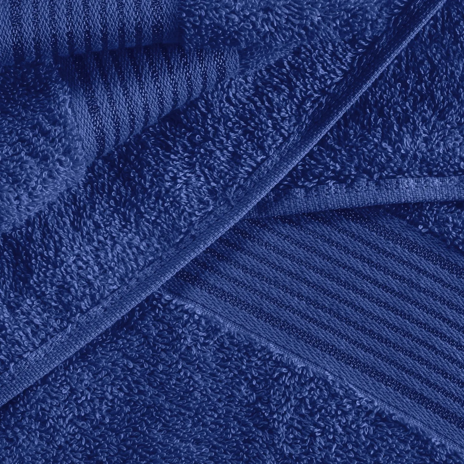 BELZZI Home Ultra Soft 4 Pack Oversized Bath Towel Set 27x54, Cotton Compact Bath Towels, Highly Absorbant Eco-Friendly Quickdry & Lightweight Towel, Ideal for Gym Travel Camp Pool - Navy Blue