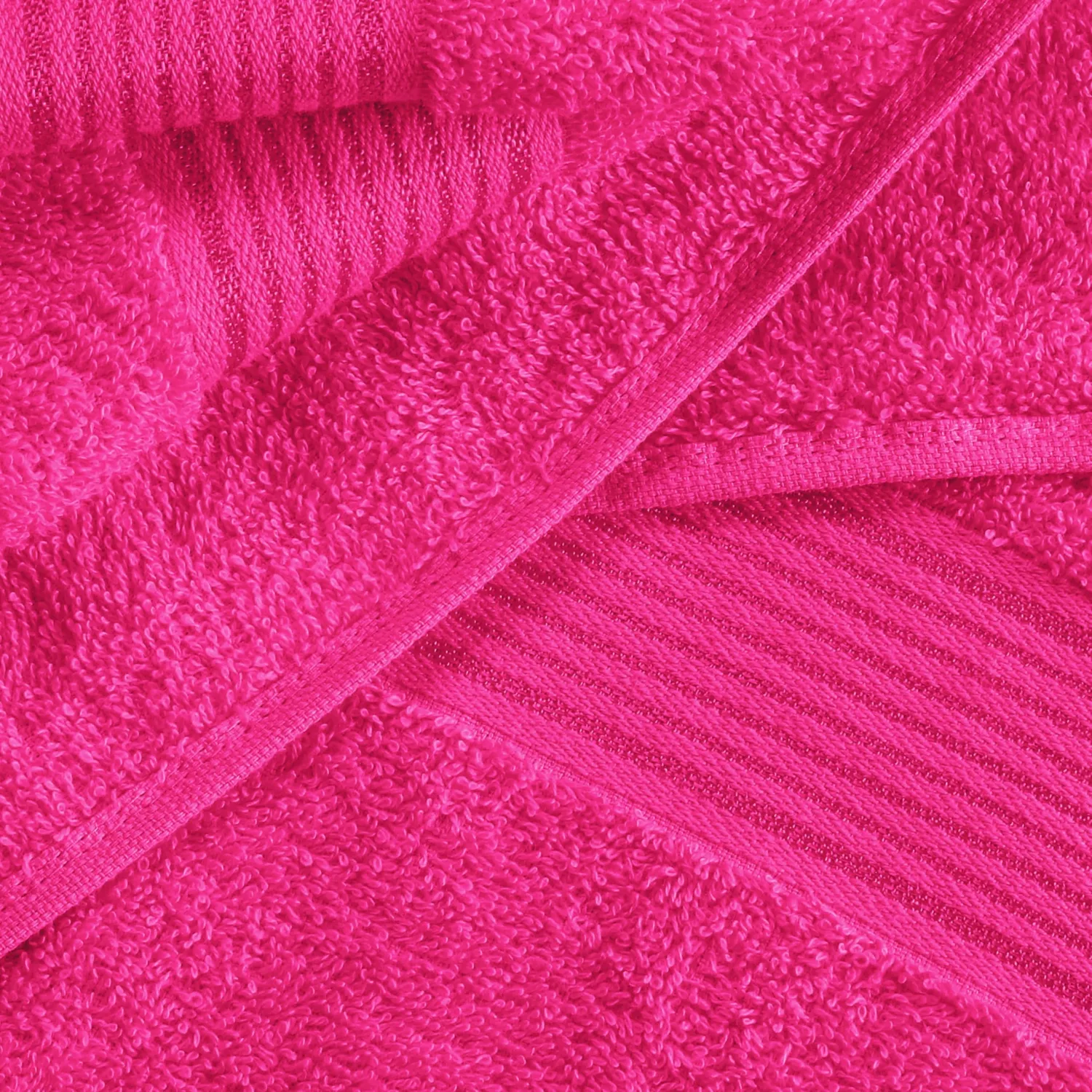 Belizzi Home Ultra Soft Cotton 6 -Piece Hand Towel Set 16x24, Ideal for use in Bathroom, Kitchen, Gym, Spa - Compact, Eco-Friendly, Lightweight - Multi Purpose Hand Towels - Hot Pink