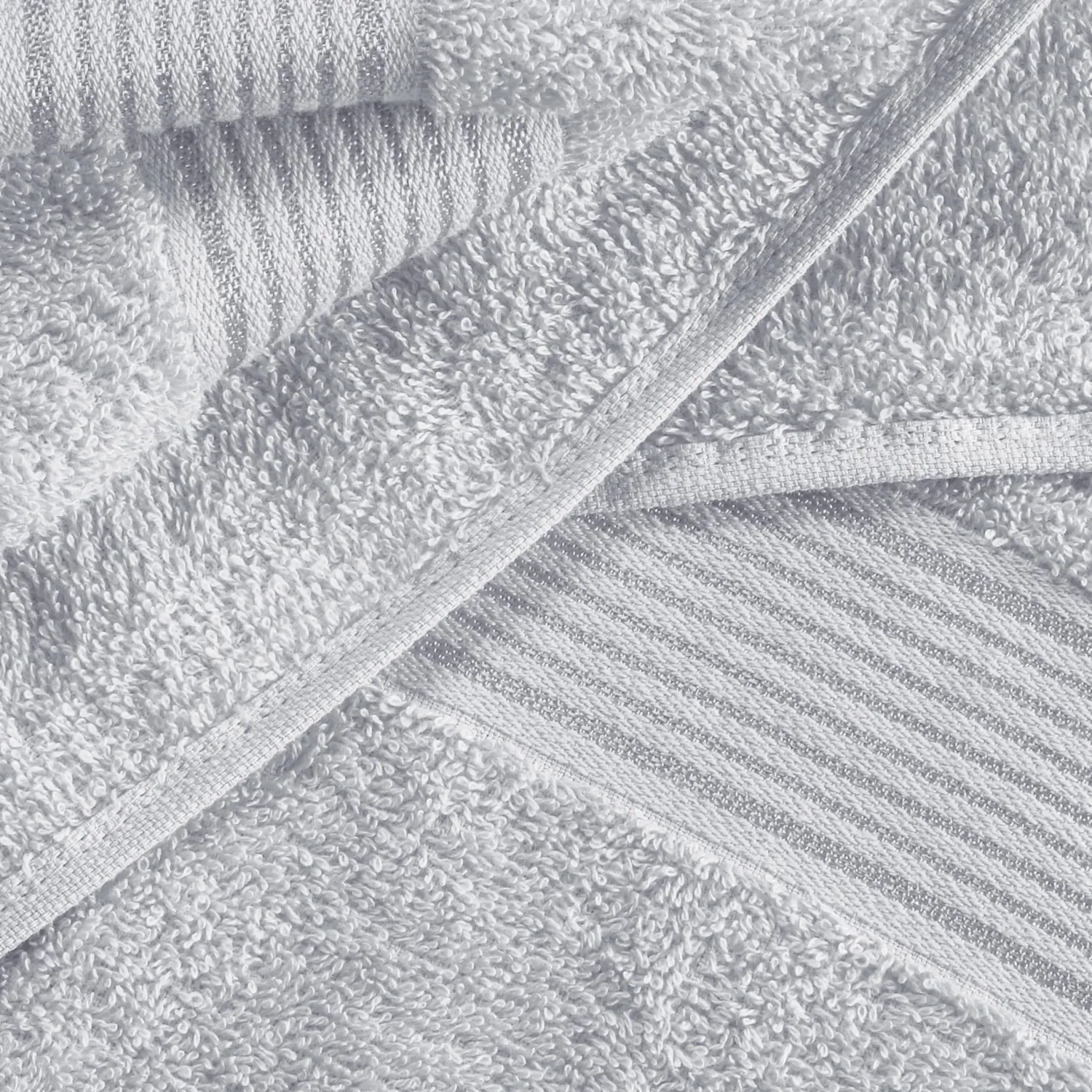 Belizzi Home Ultra Soft Cotton 6 -Piece Hand Towel Set 16x24, Ideal for use in Bathroom, Kitchen, Gym, Spa - Compact, Eco-Friendly, Lightweight - Multi Purpose Hand Towels - Light Grey