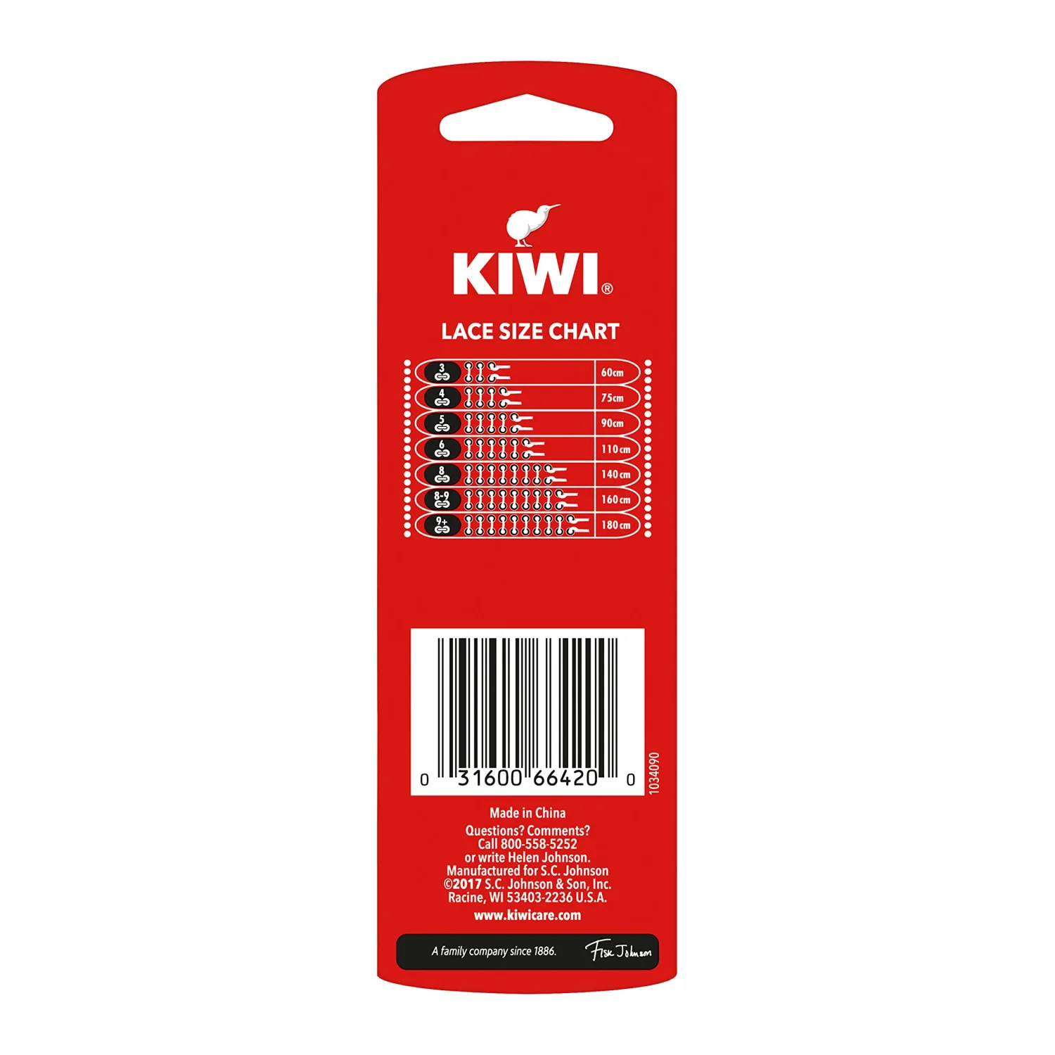 KIWI Nylon Boot Laces, 54-inch, Round, Black
