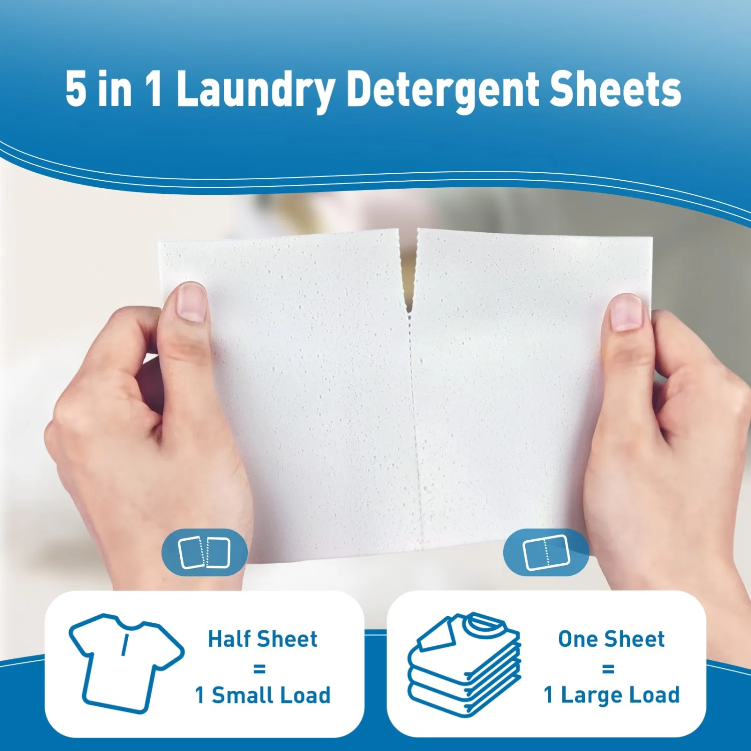 YUCO Laundry Detergent Sheets 80 Loads, Eco Friendly Laundry Soap Washer Sheets, Liquidless Laundry Detergent Sheet for Travel No Plastic, Hypoallergenic, Fresh Scent