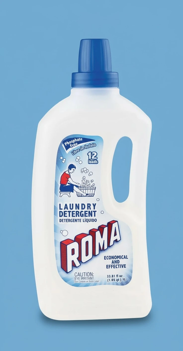 Roma, Liquid Laundry Detergent Biodegradable - 33.8 Ounce (Pack of 2)