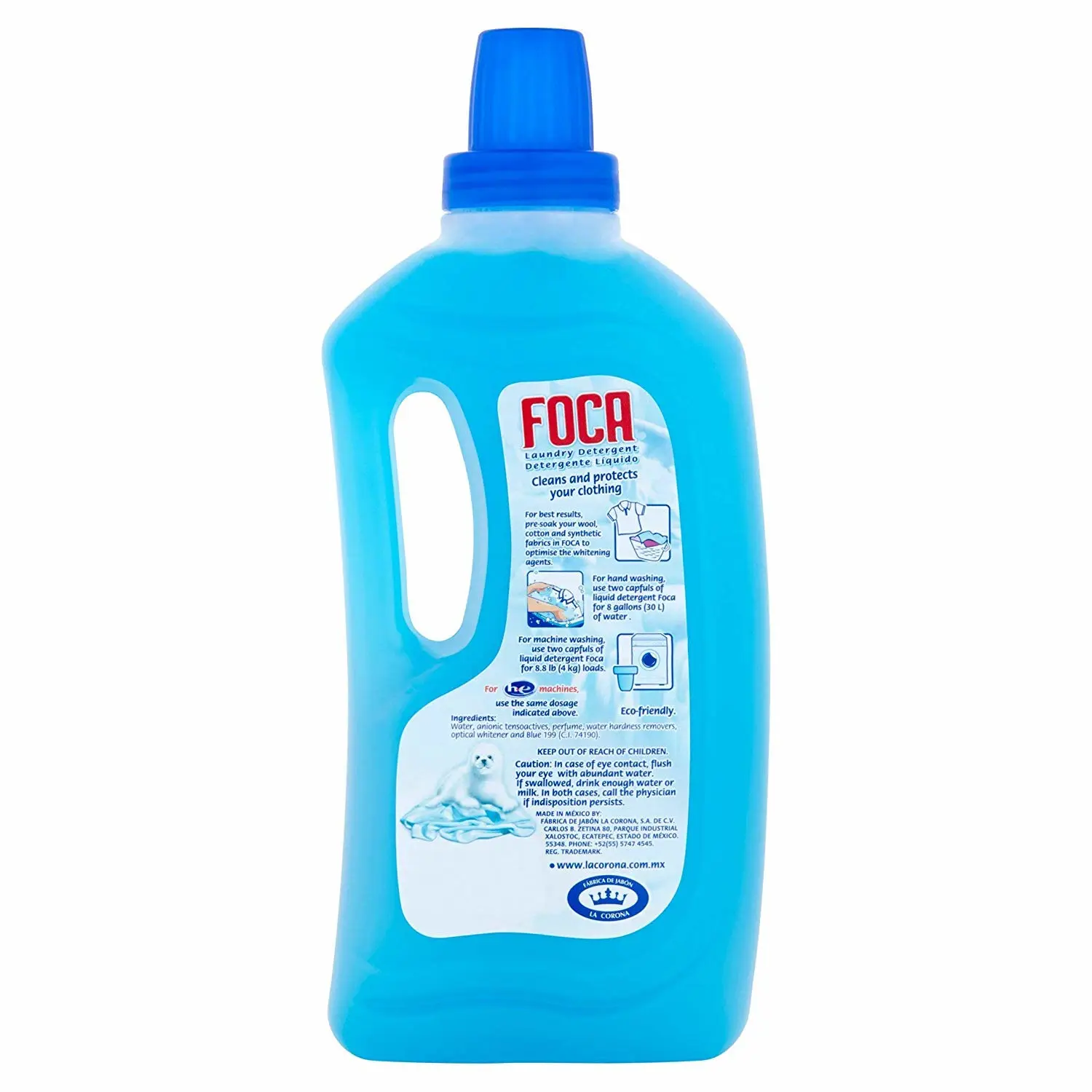 Foca Liquid Laundry Detergent Biodegradable - 33.8 Oz. (Pack of 2)