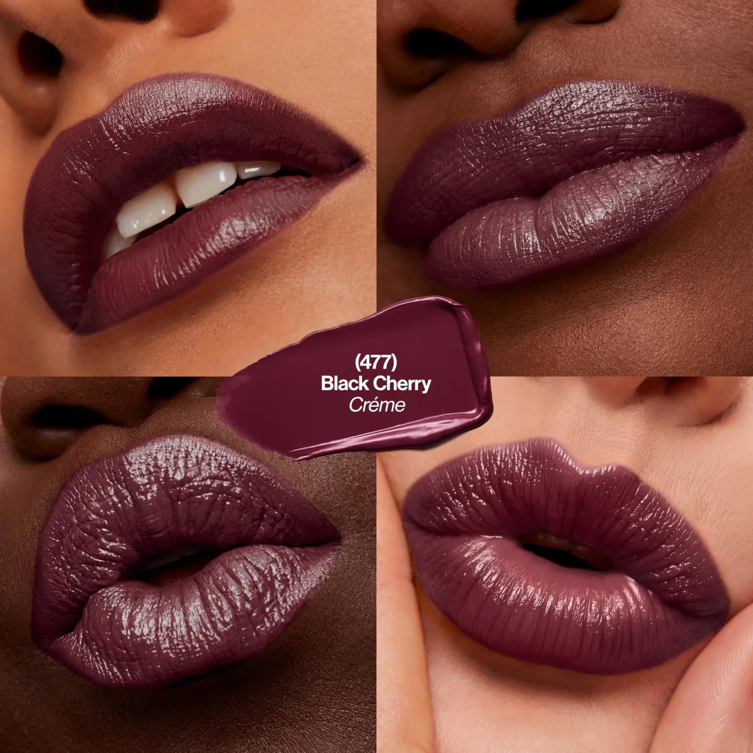Revlon Super Lustrous Lipstick, Creamy Formula For Soft, Fuller-Looking Lips, Moisturized Feel, Black Cherry, 0.15 oz
