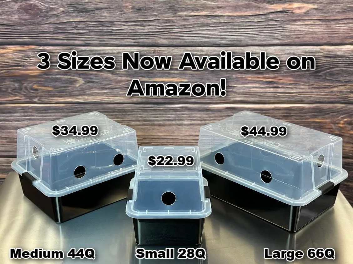 Grower's Select Mushroom Monotub Fruiting Chamber with Filter Disks and Liner