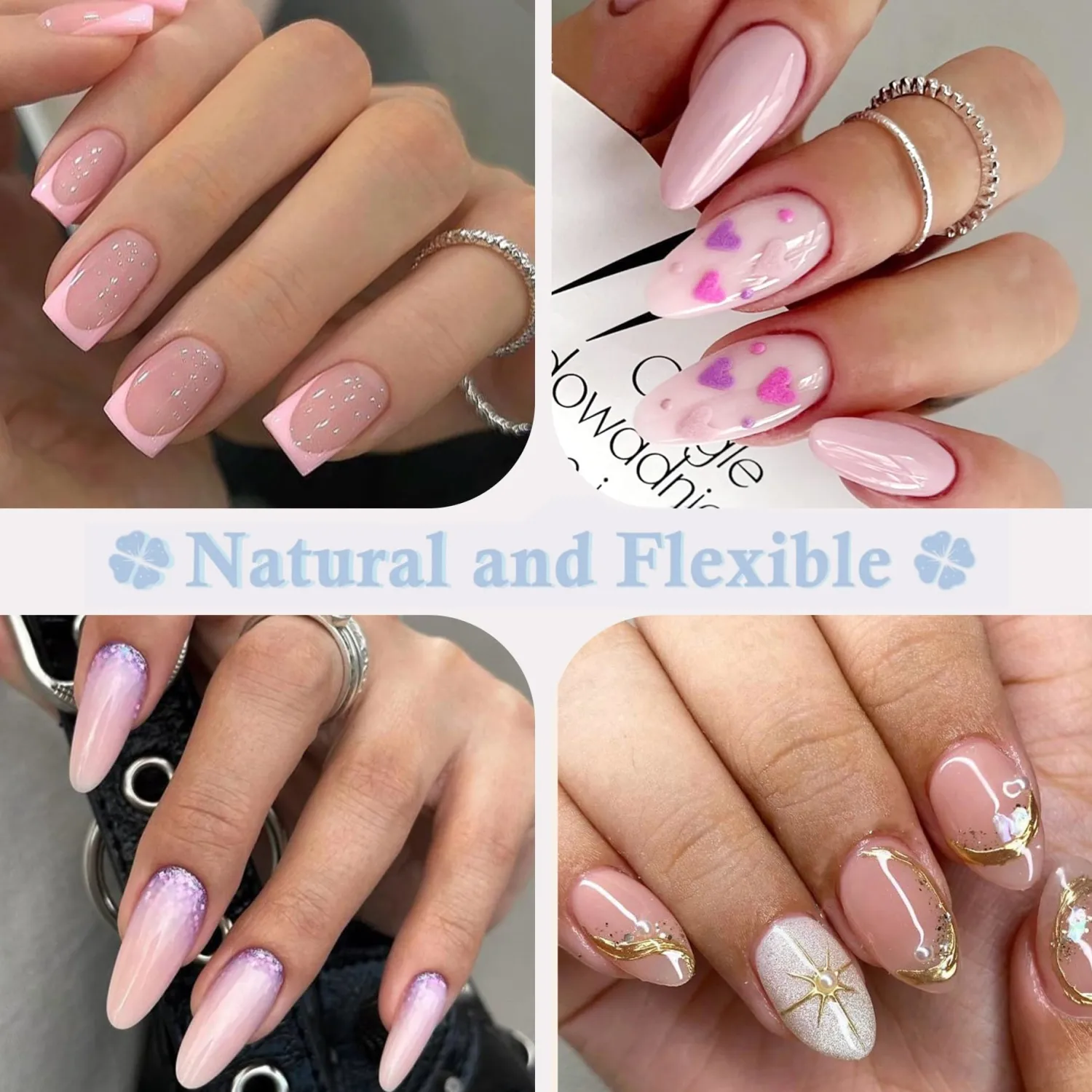 Gel Nail Glue 15ml 2Pcs - Solid Nail Glue for Acrylic Nails for Nail Tips Strong for Nails UV Light Curing Needed Press On Nails Extensions Soak Off 30ml, Luckyfairy