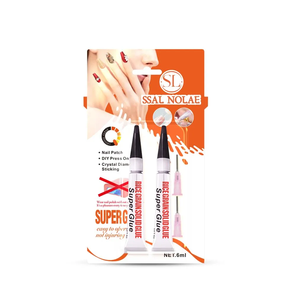 Super Strong Nail Glue for Press On Nails- Salon Quality for Acrylic, Fake Nail Tips. Quick Dry, Long Lasting, No UV Lamp, Dehydrator or Primer Needed-12ML