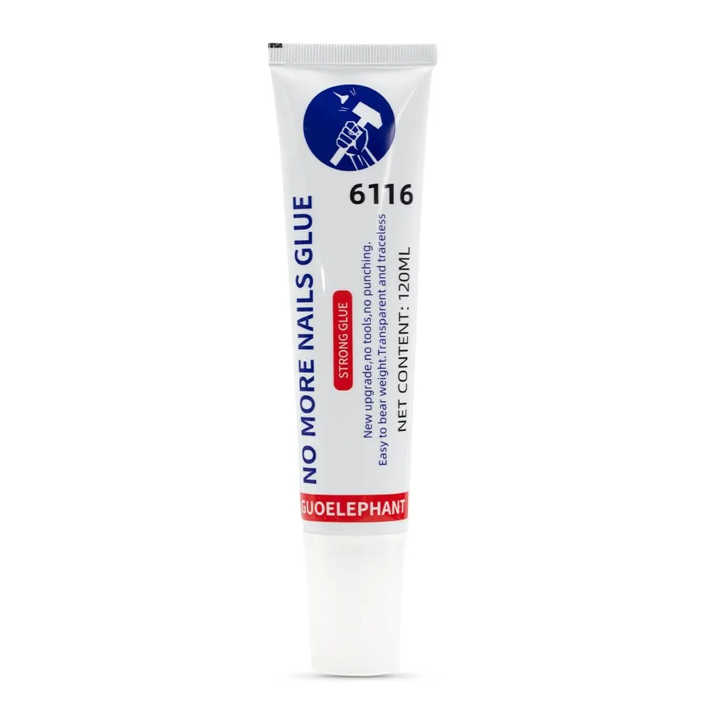 6116 Liquid Nail,No More Nail Glue,Heavy-Duty Mounting Adhesive,Multi-Purpose Repair Adhesive,Strong Waterproof Glue for Ceramic, Metal,Wood,Glass,Etc.White Instant Adhesive, 120ML.