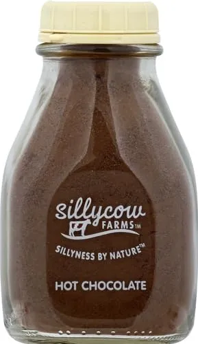 Silly Cow Farms Marshmallow Swirl Hot Chocolate | Gluten-Free | Non-GMO | Hot Cocoa Mix with Dutch Processed Cocoa Powder | Made with Real Ingredients, 16.9 oz Glass Bottle (Pack of 1)
