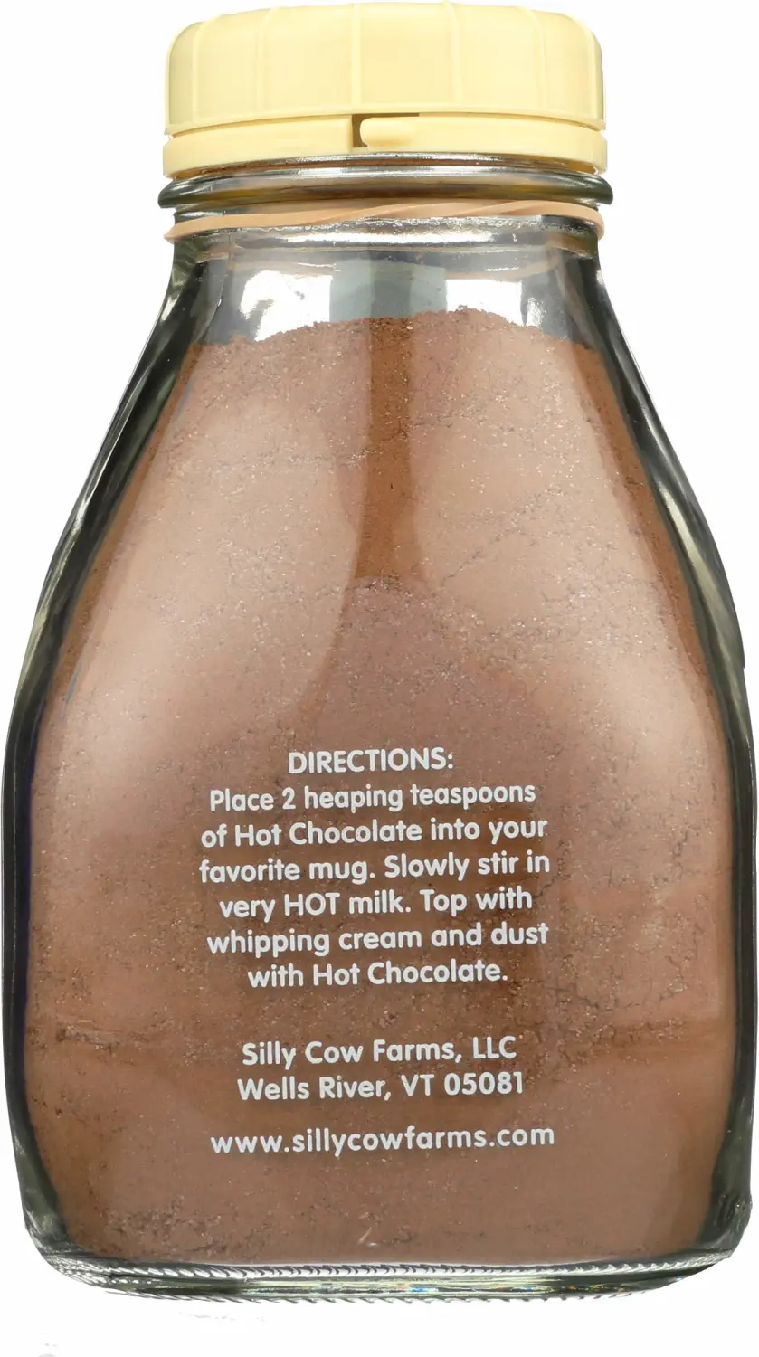 Silly Cow Farms Marshmallow Swirl Hot Chocolate | Gluten-Free | Non-GMO | Hot Cocoa Mix with Dutch Processed Cocoa Powder | Made with Real Ingredients, 16.9 oz Glass Bottle (Pack of 1)