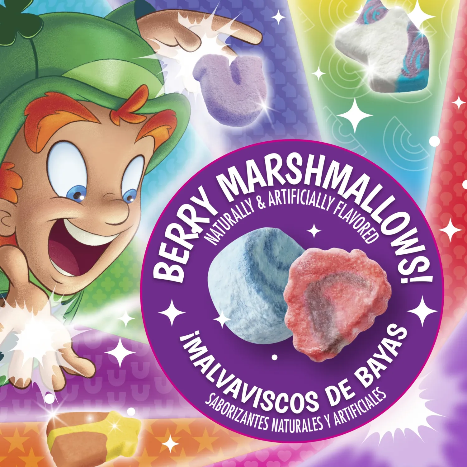 Lucky Charms Berry Swirl Breakfast Cereal with Marshmallows, Kids Breakfast Cereal, Made with Whole Grain, 10.9 oz