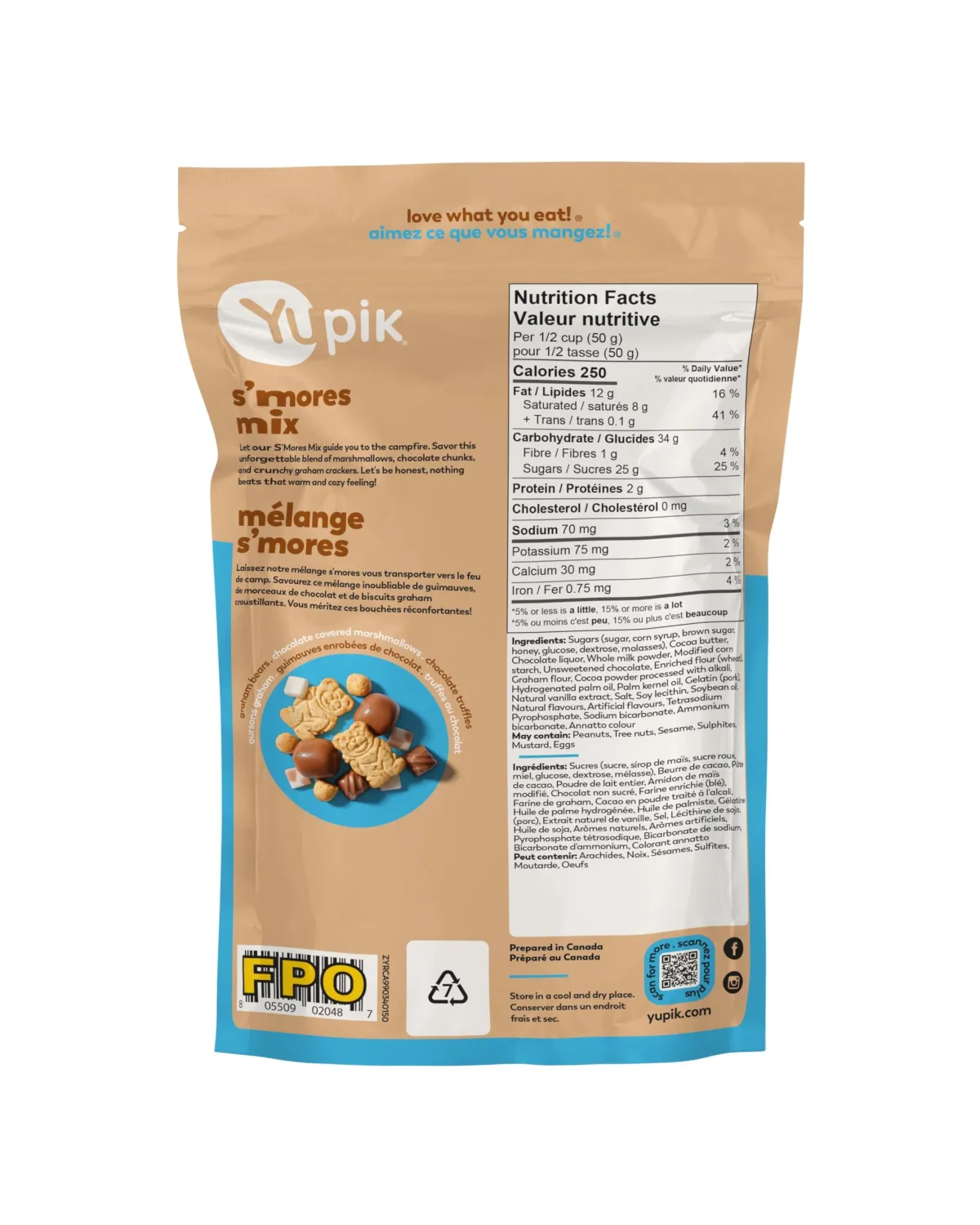 Yupik S'Mores Mix, 5.3 Oz, Chocolatey Delight, Blend of Marshmallows, Chocolate Chunks & Crunchy Graham Bear Crackers, Sweet Snack, Campfire Treat, Party Snack