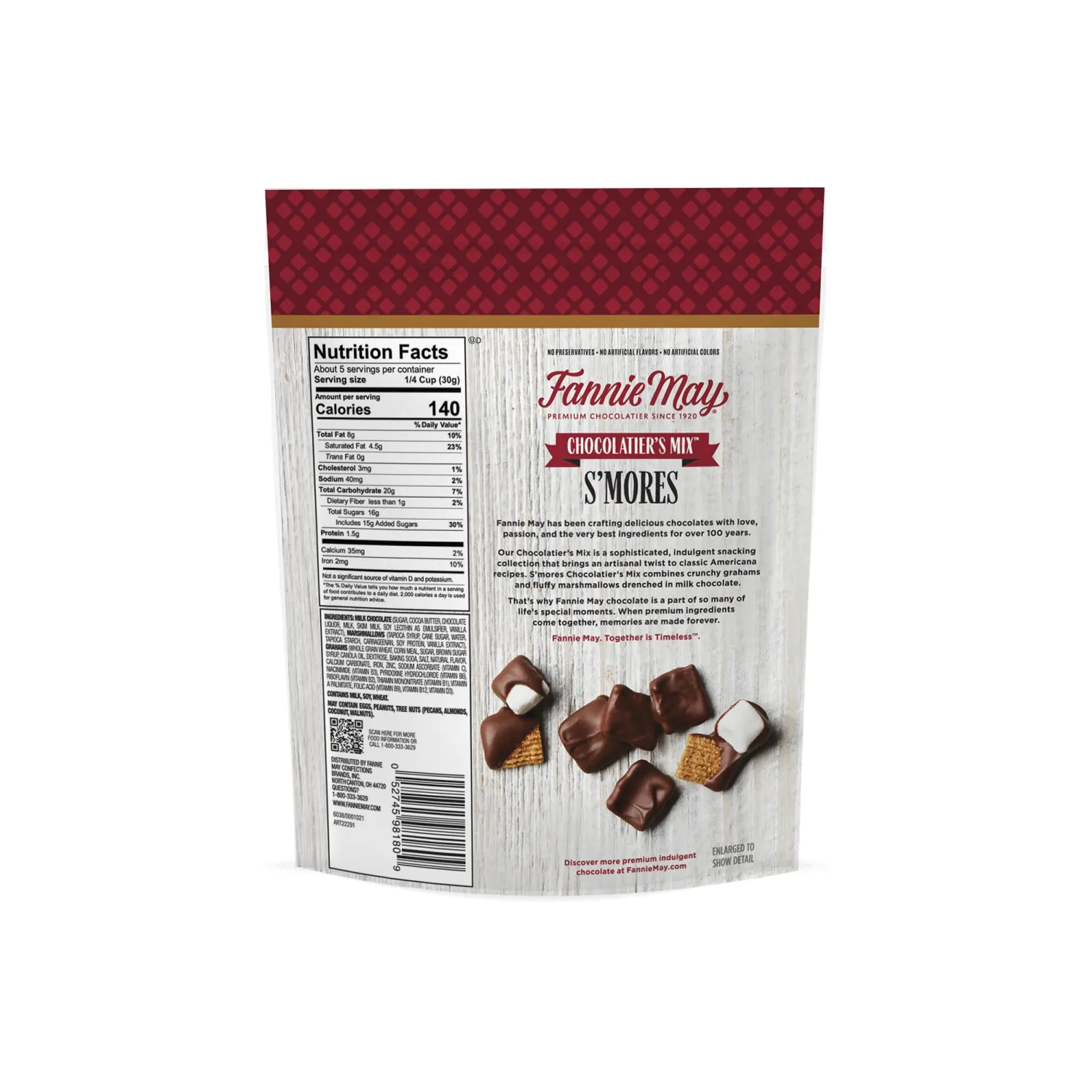 Fannie May 5oz S'mores Snack Mix Premium Bag