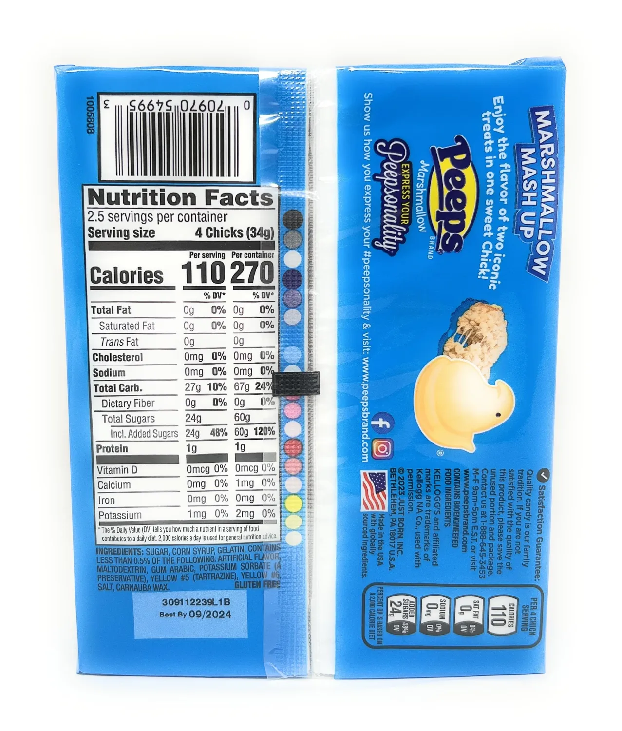 PEEPS Rice Krispies Treat Flavored Marshmallow Chicks 10 Count - 1 package