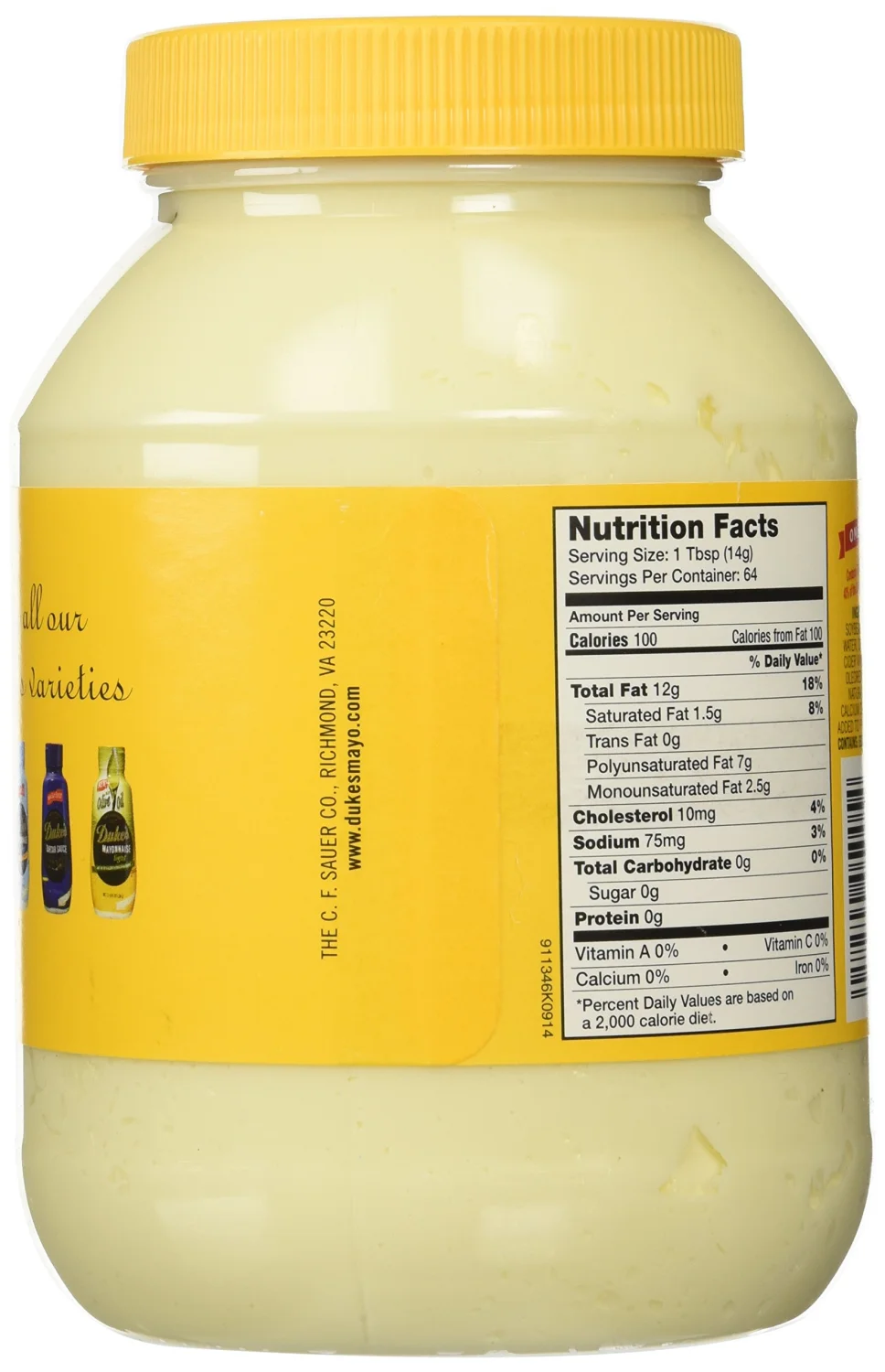 Duke's Mayonnaise, 32-ounce Jar - Pack of 2
