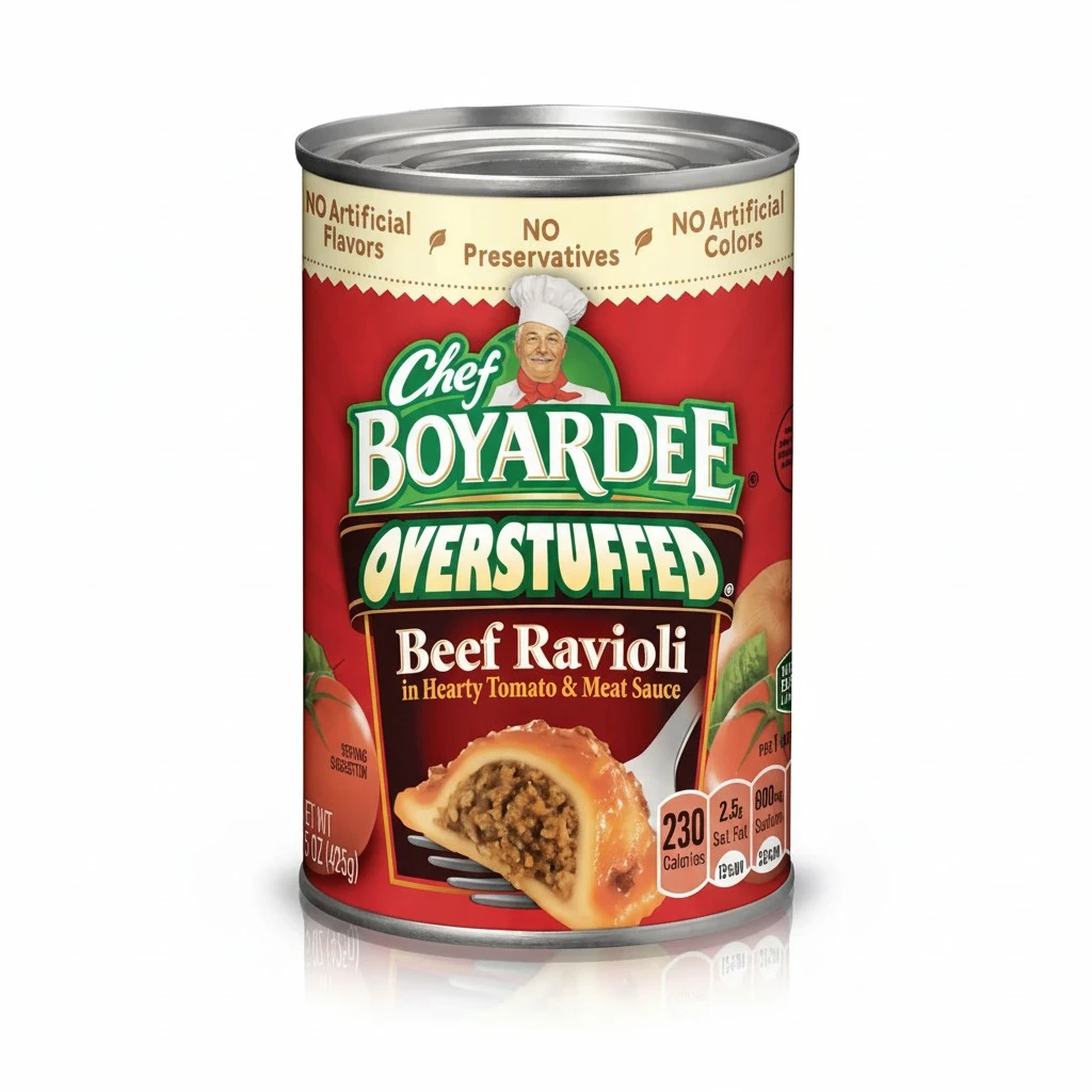 Chef Boyardee Overstuffed Beef Ravioli, 15 oz, 12 Pack