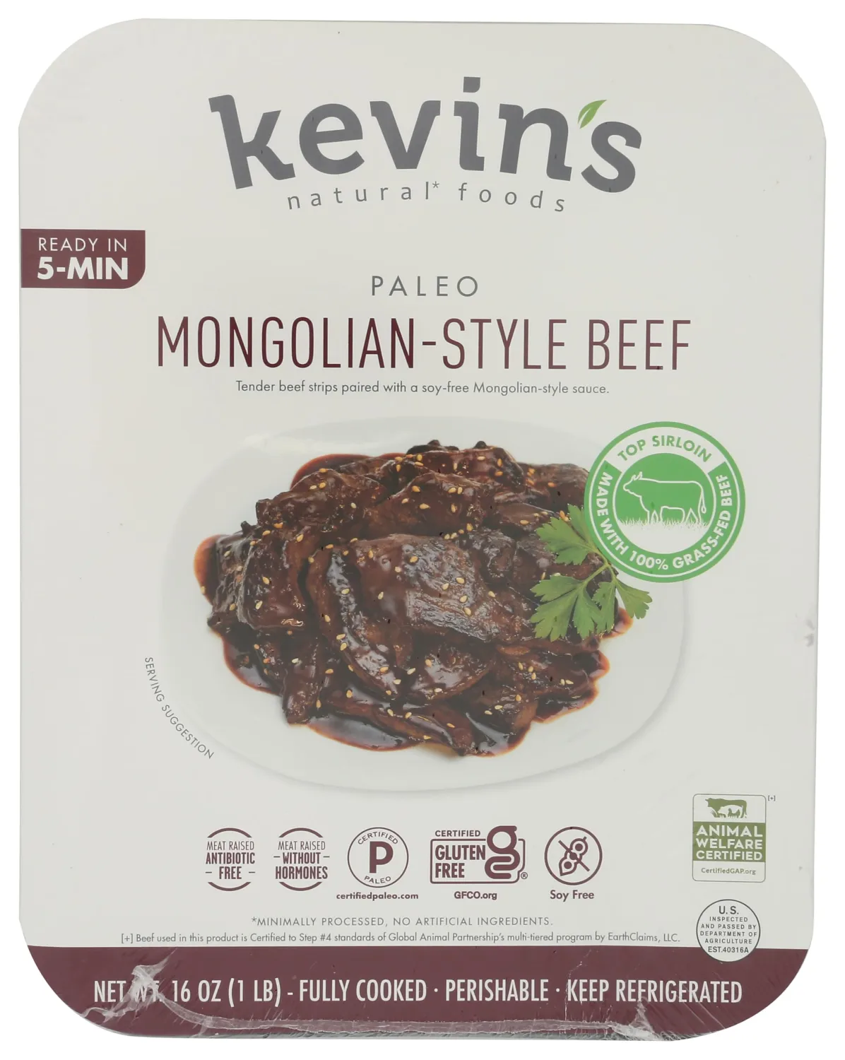 Kevin's Natural Foods Mongolian-Style Beef, 16 OZ