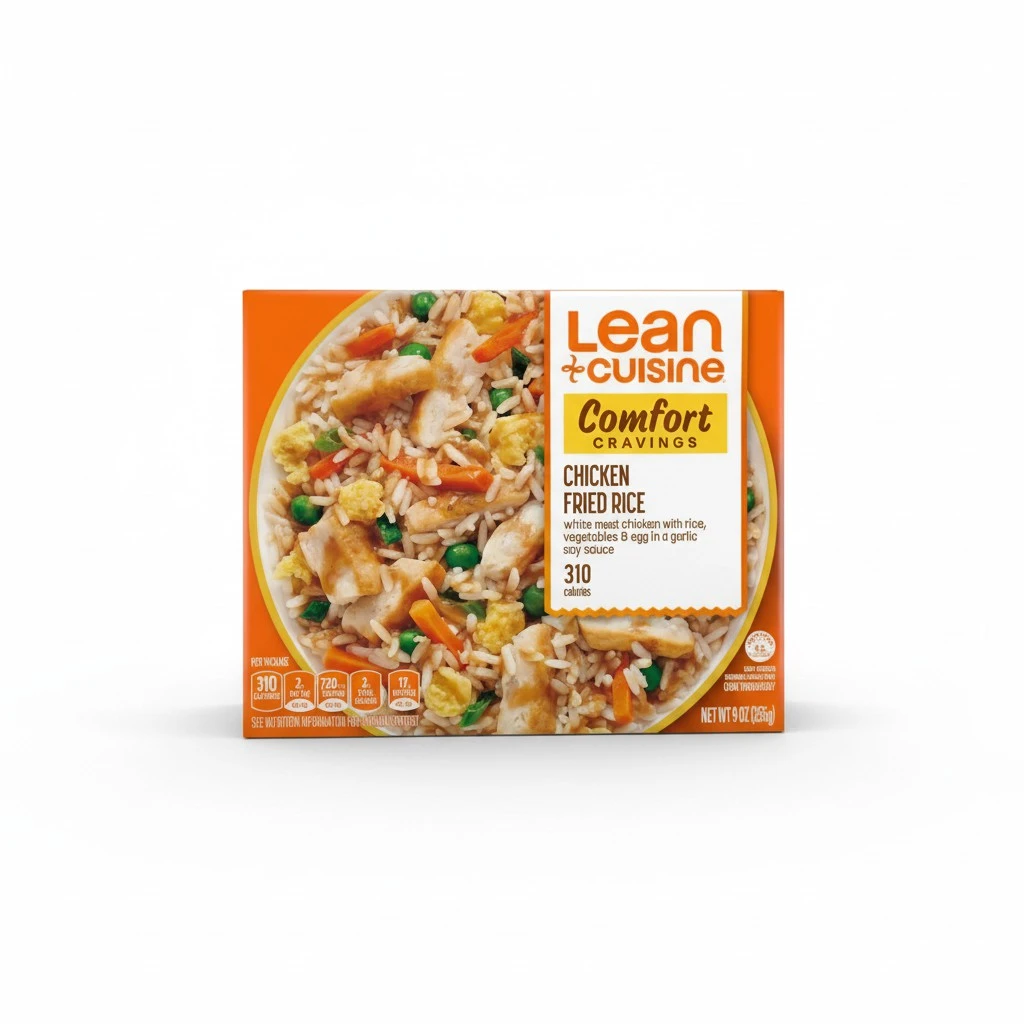 Lean Cuisine Frozen Meal Chicken Fried Rice, Comfort Cravings Microwave Meal, Frozen Chicken Dinner with Rice, Frozen Dinner for One