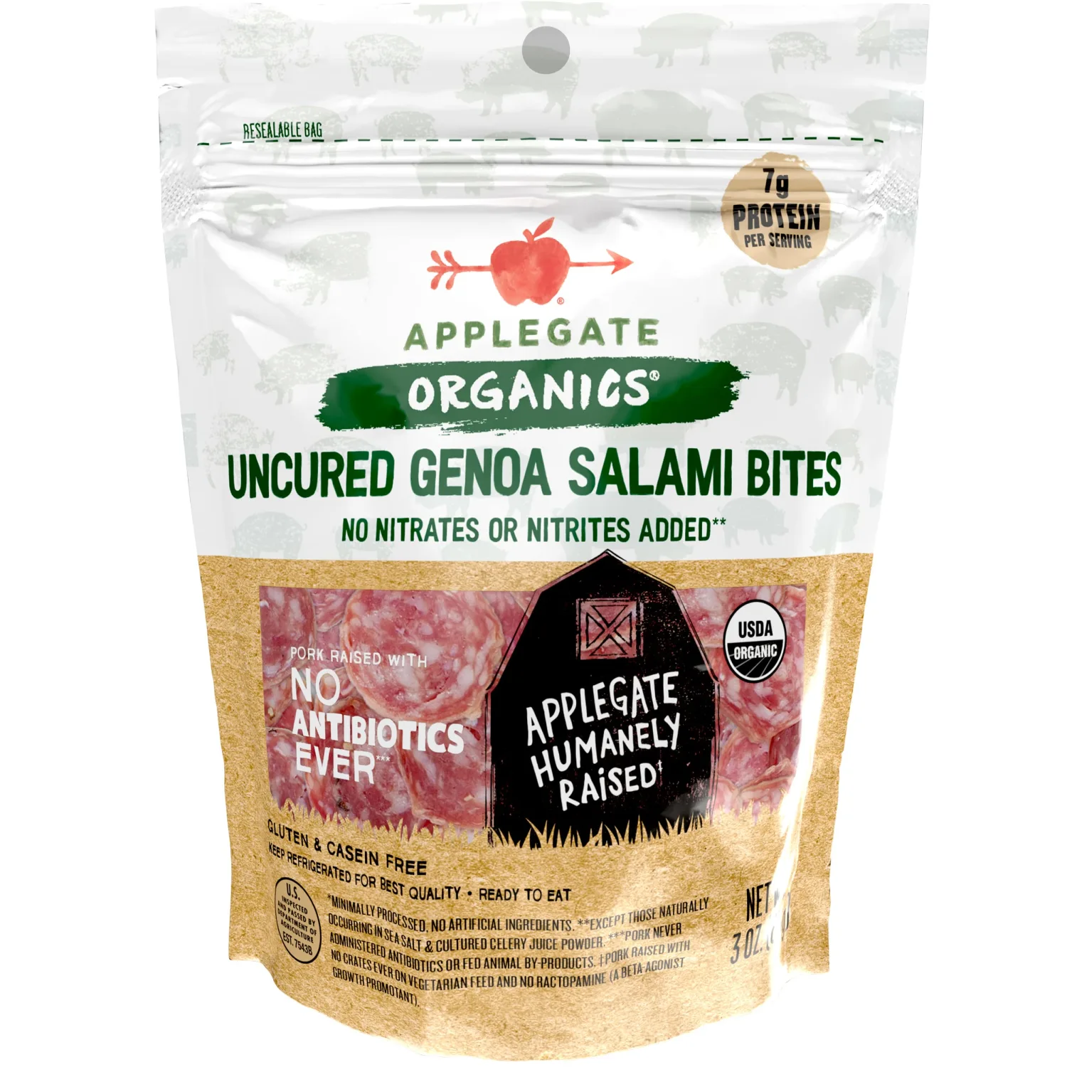 Organic Uncured Genoa Salami Bites