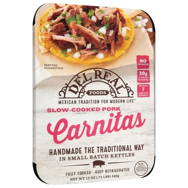 Del Real, Carnitas Slow Cooked Pork, 12 Ounce