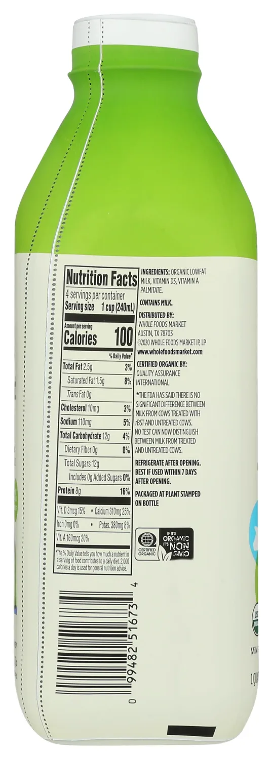 365 By Whole Foods Market, Organic 1pct Milk, 32 Ounce