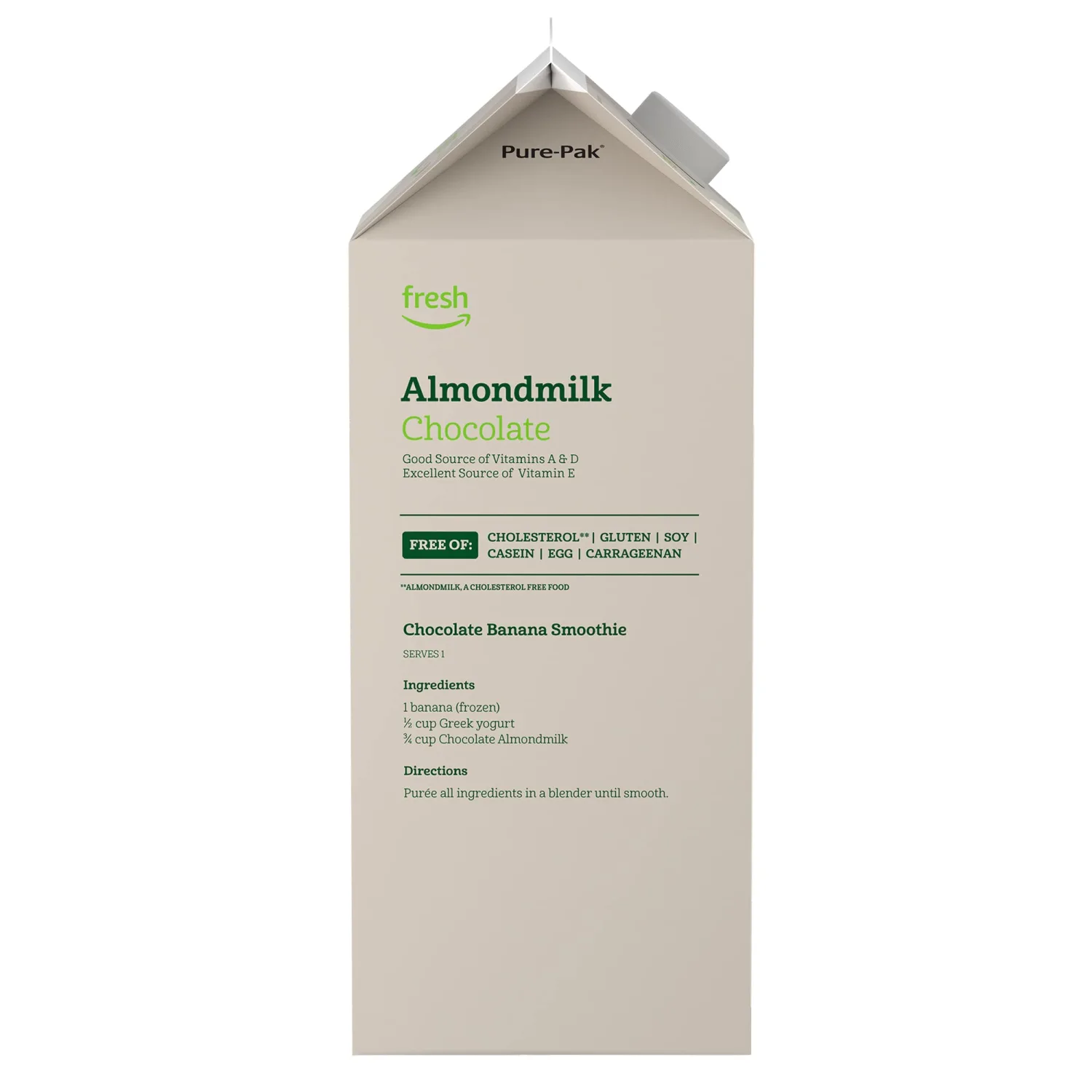 Amazon Fresh Brand, Chocolate Almondmilk, 64 Fl Oz (Previously Happy Belly)