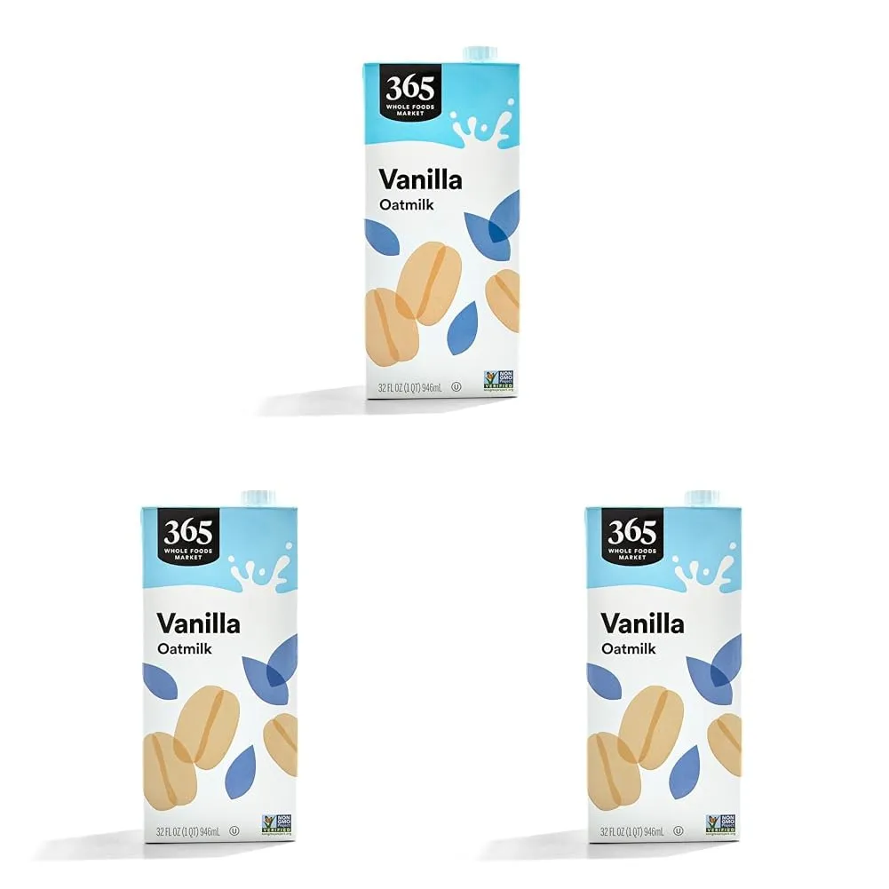 365 by Whole Foods Market, Vanilla Oatmilk, 32 Fl Oz (Pack of 3)