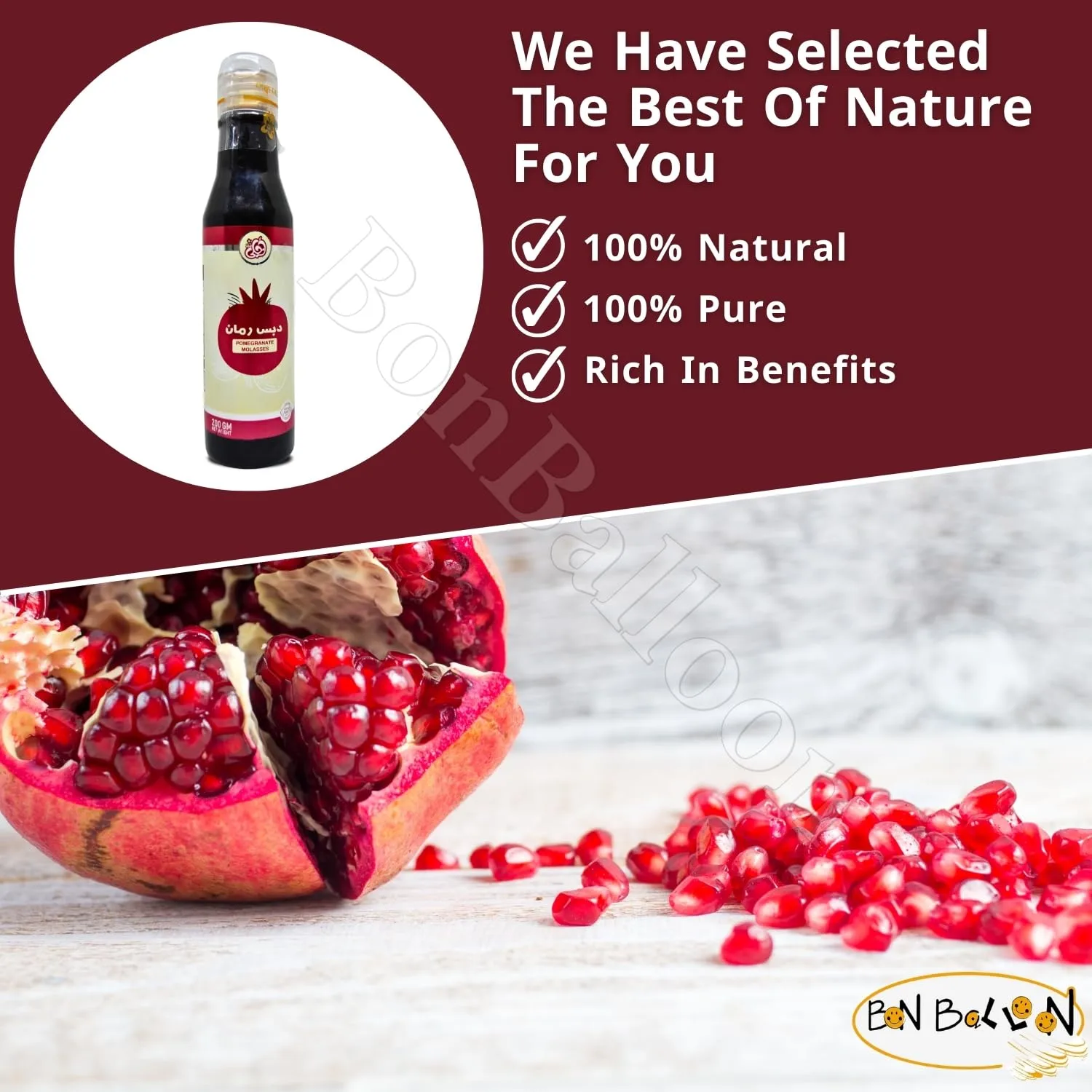 Ahla Saha Pomegranate Molasses Is Concentrated Pomegranate Juice Made From Fresh Pomegranates Without Added Sugar It Is Vegan And Free Of Gluten And Preservatives No Artificial Colors (1 Bottle = 7.05 oz / 200g )