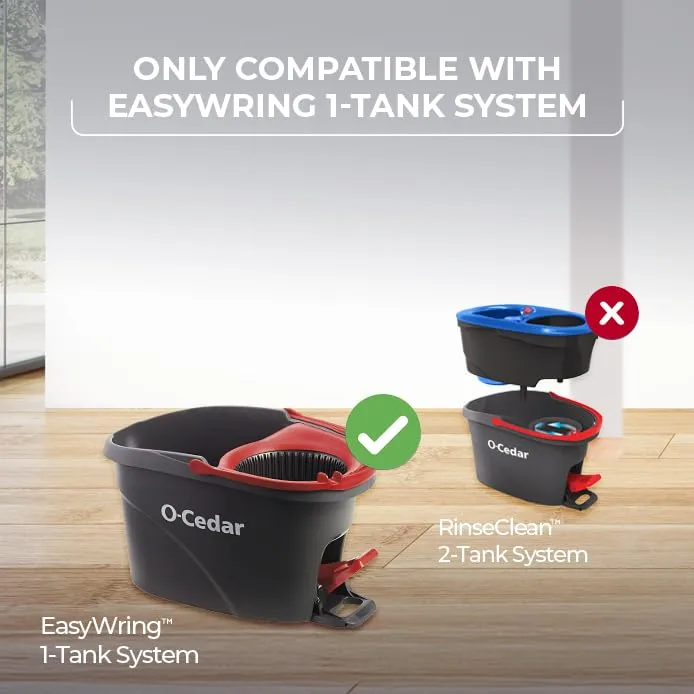 O-Cedar EasyWring Deep Clean Refill (1-Pack) | 40% More Cleaning Power | Microfiber Mop Refill Compatible with O-Cedar EasyWring Spin Mop & Bucket System