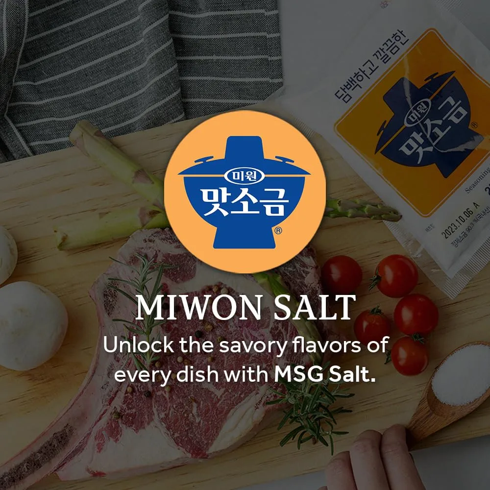 Chung Jung One Miwon MSG Salt Seasoning, 4.4 lbs, TikTok Viral Cucumber MSG, Monosodium Glutamate Powder