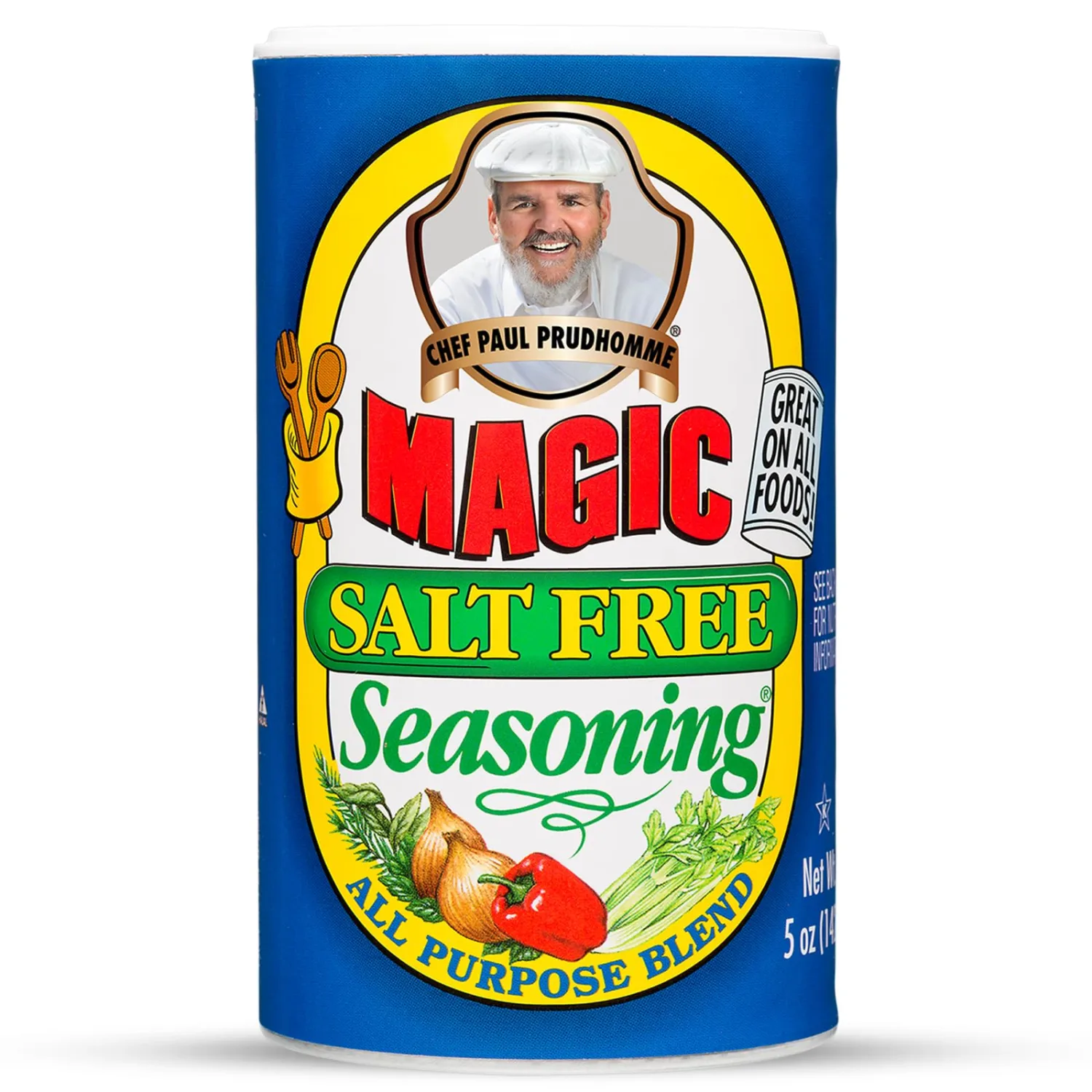 Chef Paul Prudhomme's Magic Seasoning Blends ~ Magic Salt Free Seasoning, 5-Ounce Canister