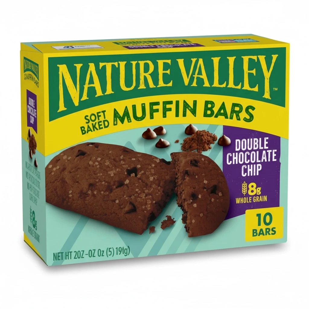 Nature Valley Soft Baked Muffin Bars, Double Chocolate Chip, Made With Whole Grain, 10 Count, 12.4 oz