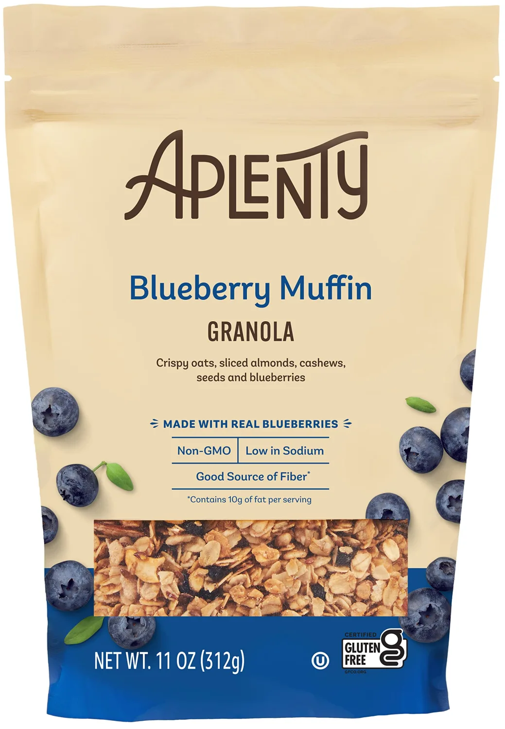Amazon Brand, Aplenty Blueberry Muffin Granola, 11Oz
