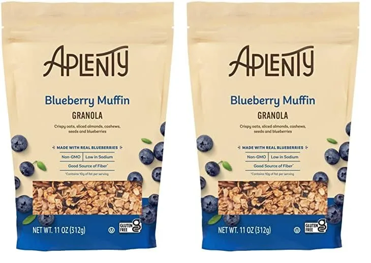 Amazon Brand, Aplenty Blueberry Muffin Granola, 11Oz (Pack of 2)