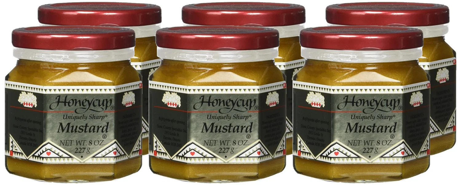 Honeycup Mustard, 8 Ounce Jar (Pack of 6)