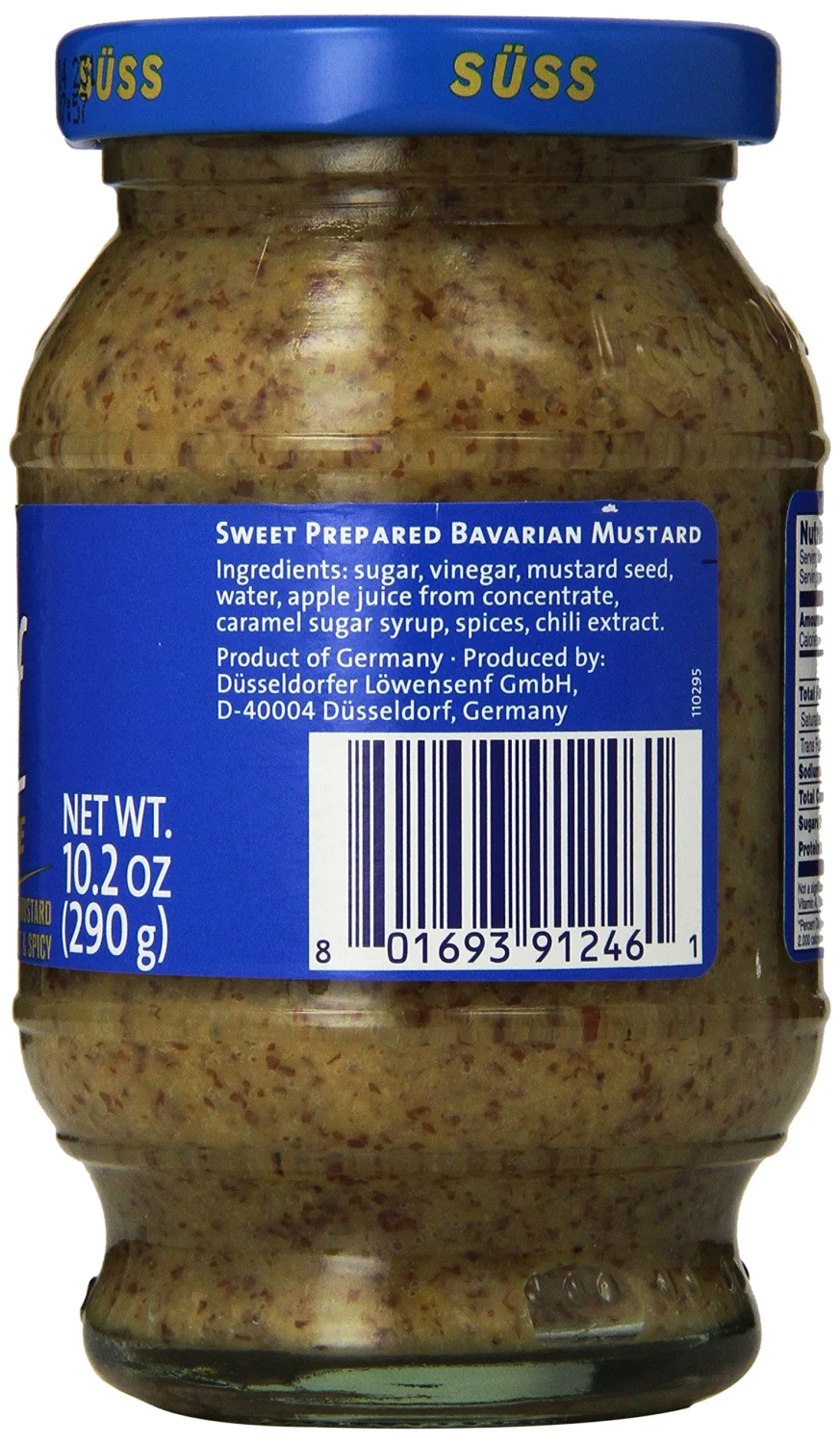 Lowensenf Bavarian Sweet Mustard Jar 10.05 Ounce
