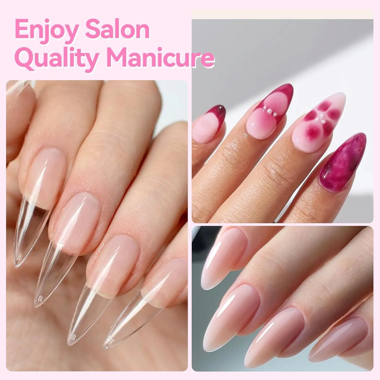 Born Pretty 15ml Nail Dehydrator and Nail Tips Glue Set, Not Chip or Peel and Long Lasting for Nails Art