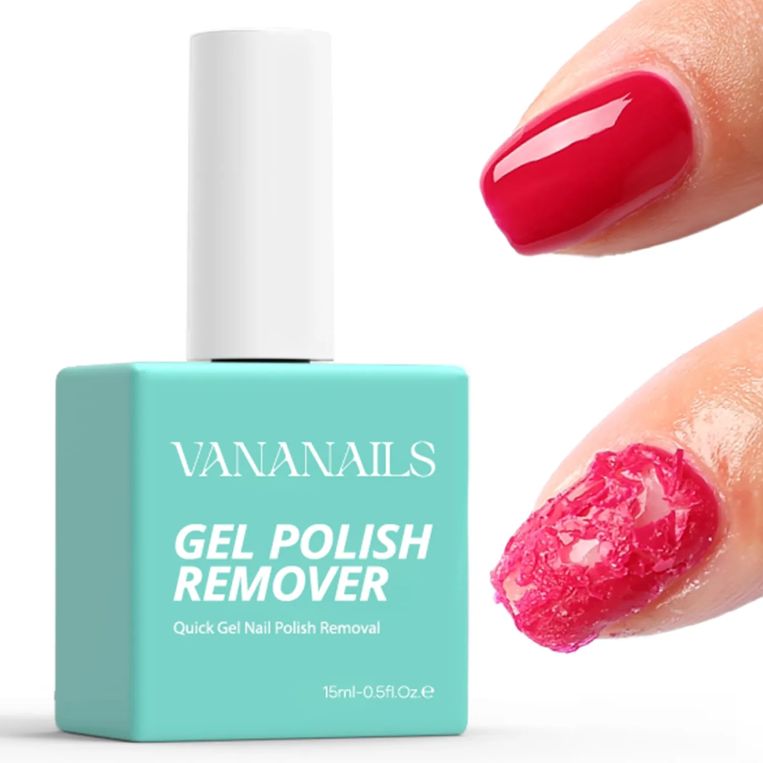 Gel Nail Polish Remover: Professional Polish Remover for Gel Nail Polish Quickly Removes 3-5 Minute No Need for Foil Soaking or Wrapping - 15ML