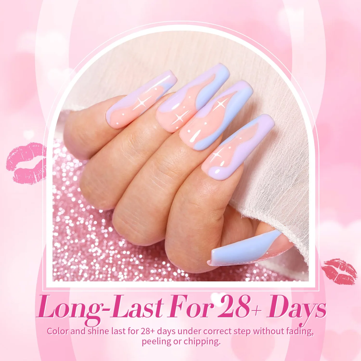 Born Pretty Pastel Gel Nail Polish Set Spring Summer Macaron Candy Sweet Color Gel Polish Easter Soft Pink Yellow Purple Blue Green Colors Collection 7ML 6PCS Nail Art Gift Box
