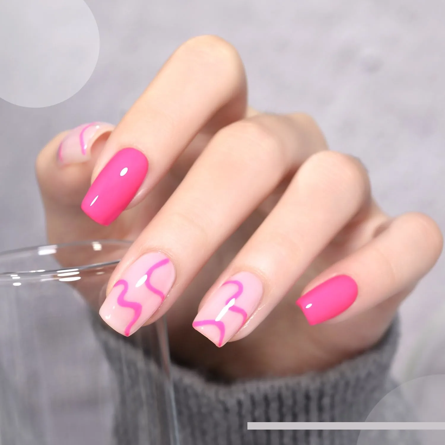 GAOY Pink Gel Nail Polish, 16ml Soak Off Gel Polish, UV Light Cure for Nail Art DIY Manicure at Home, 1468 Neon Pink