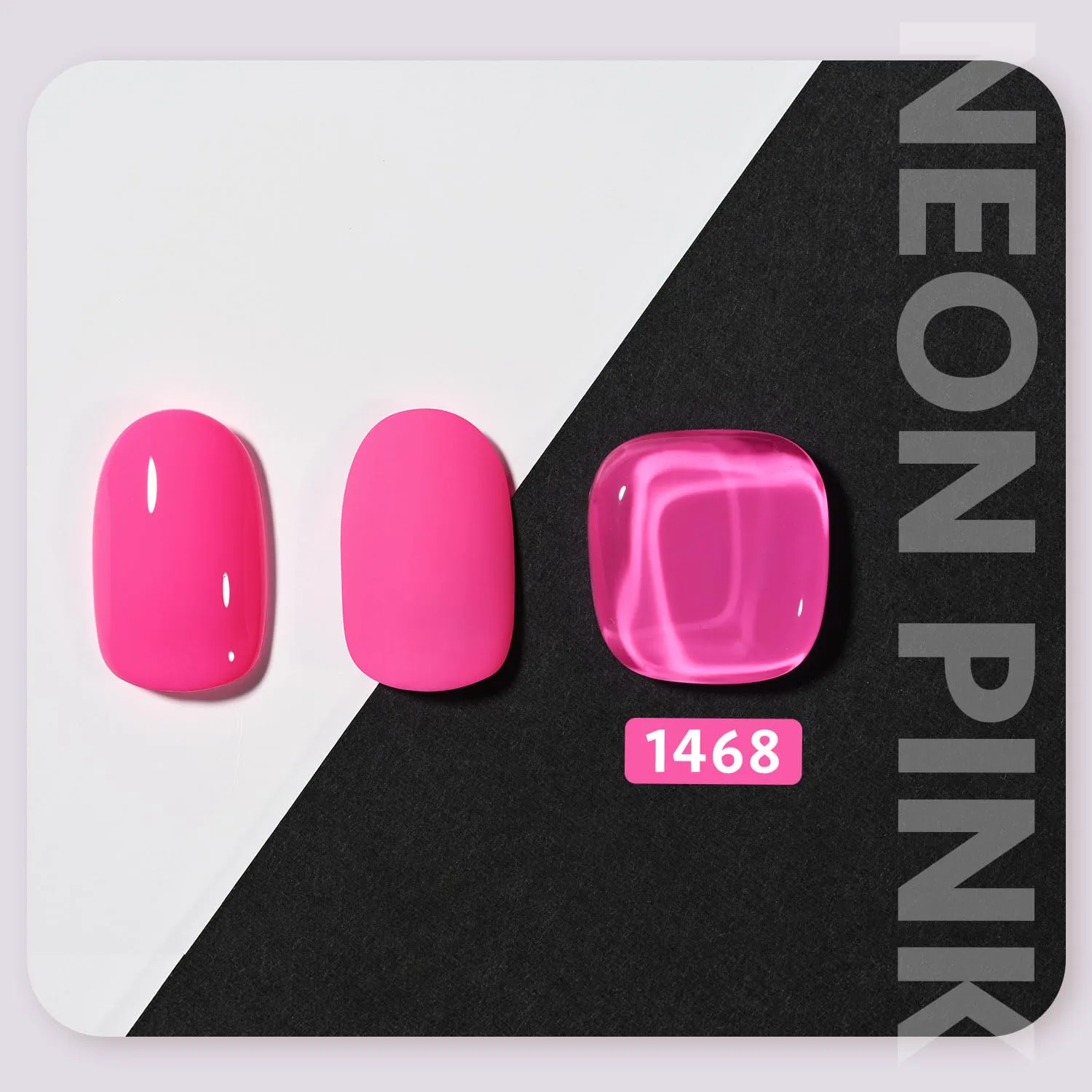 GAOY Pink Gel Nail Polish, 16ml Soak Off Gel Polish, UV Light Cure for Nail Art DIY Manicure at Home, 1468 Neon Pink