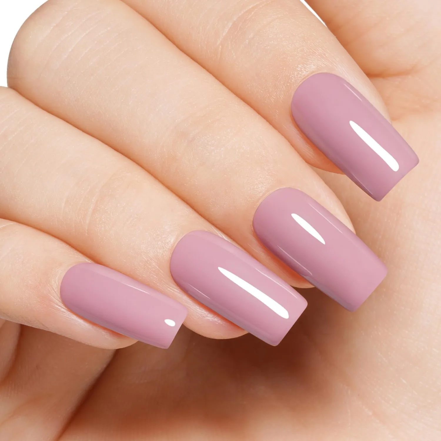 AILLSA Gel Nail Polish Light Purple Dried-Rose Nude Gel Polish Dusty Mauve Neutral Color Gel Polish Natural Summer Winter Nails Soak Off U V Gel Nail Manicure at Home Holiday Gift 0.51 Fl Oz/GC03